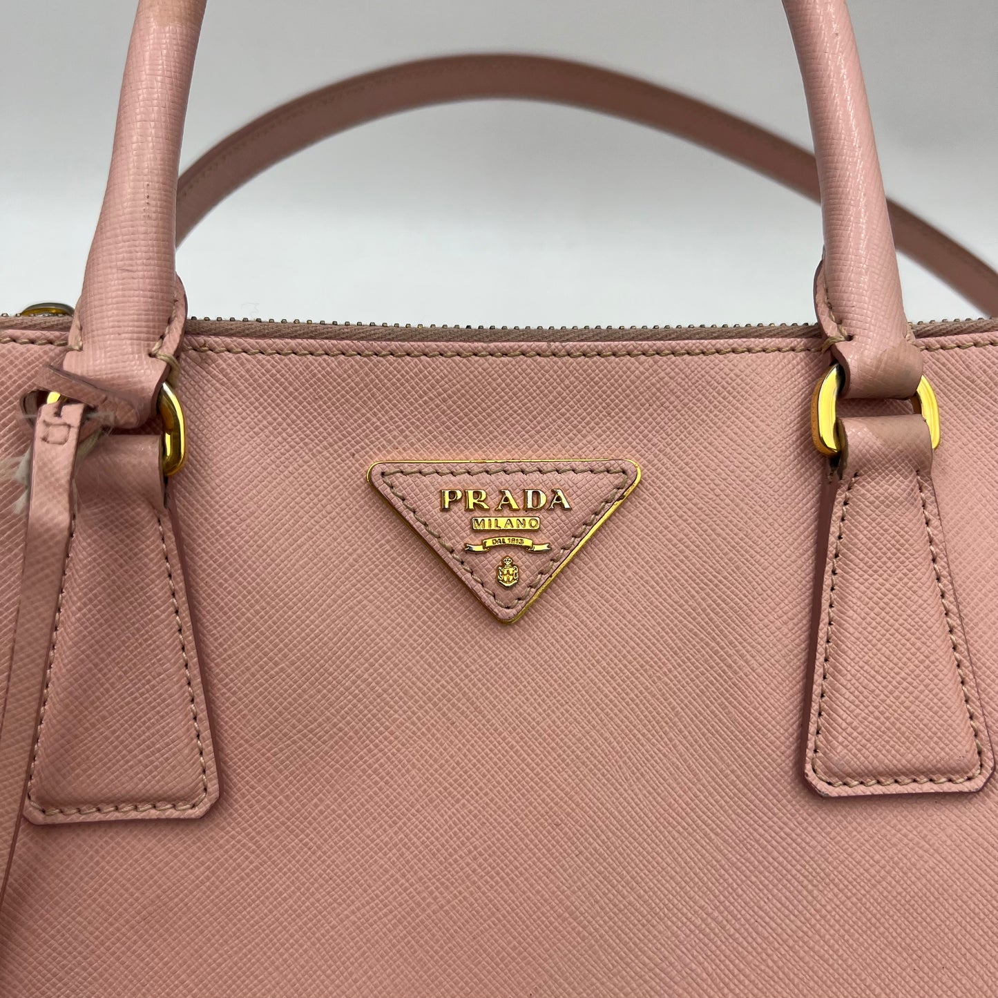Prada Light Pink Saffiano Lux Galleria with Sling