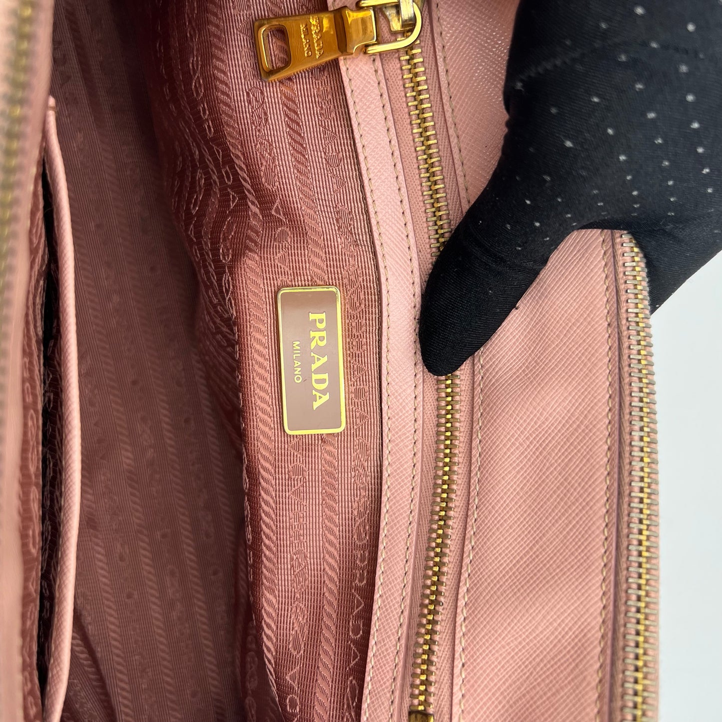 Prada Light Pink Saffiano Lux Galleria with Sling
