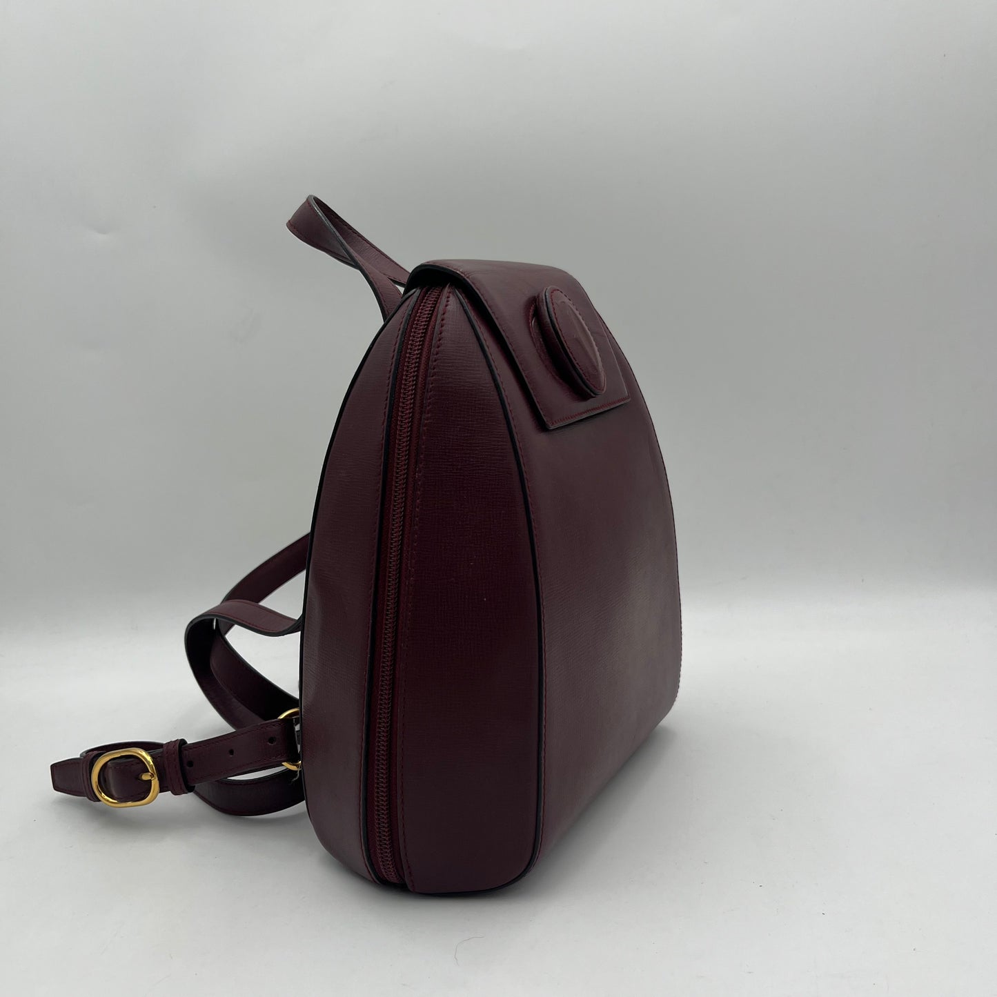 Cartier Paris Burgundy Twist Lock Small Backpack