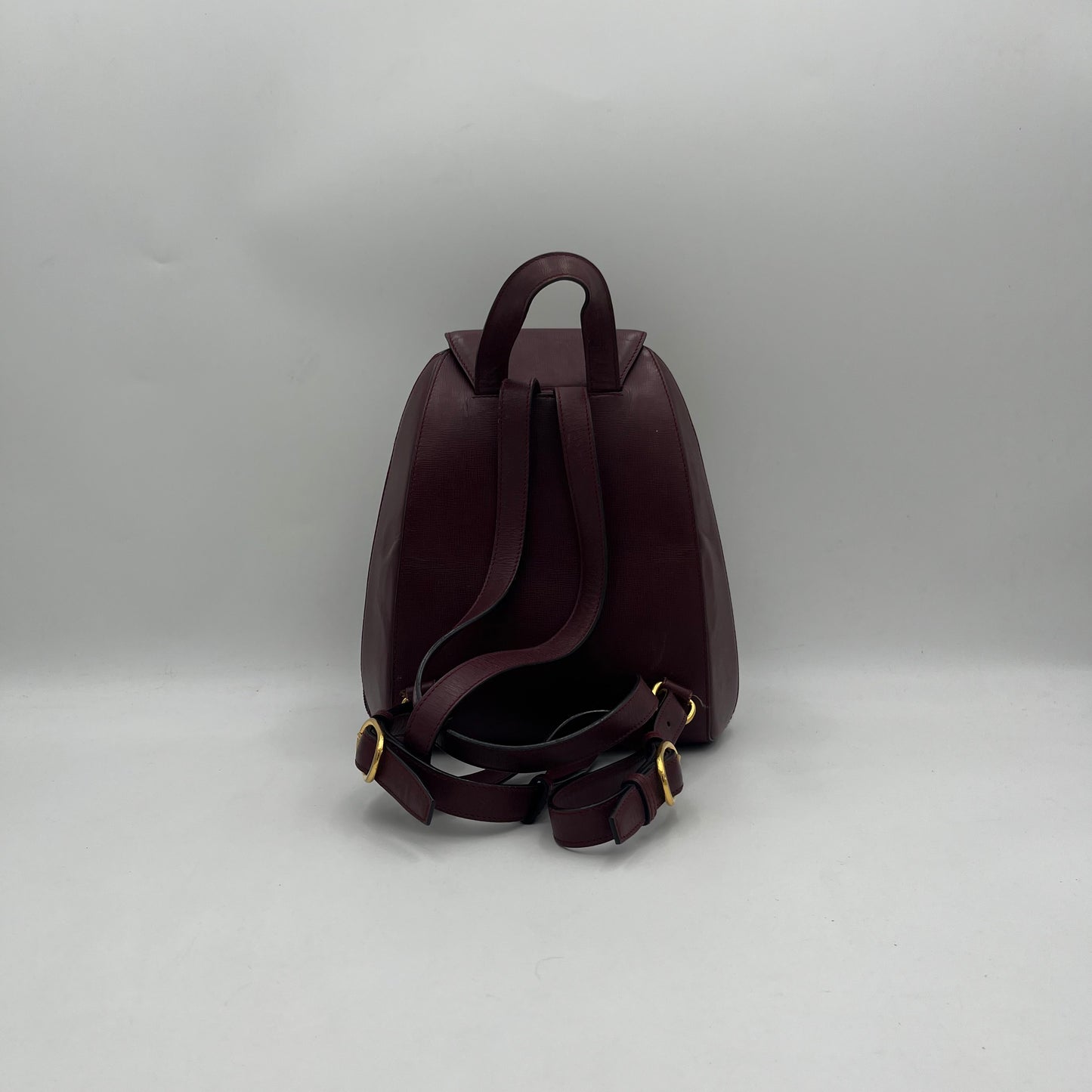 Cartier Paris Burgundy Twist Lock Small Backpack