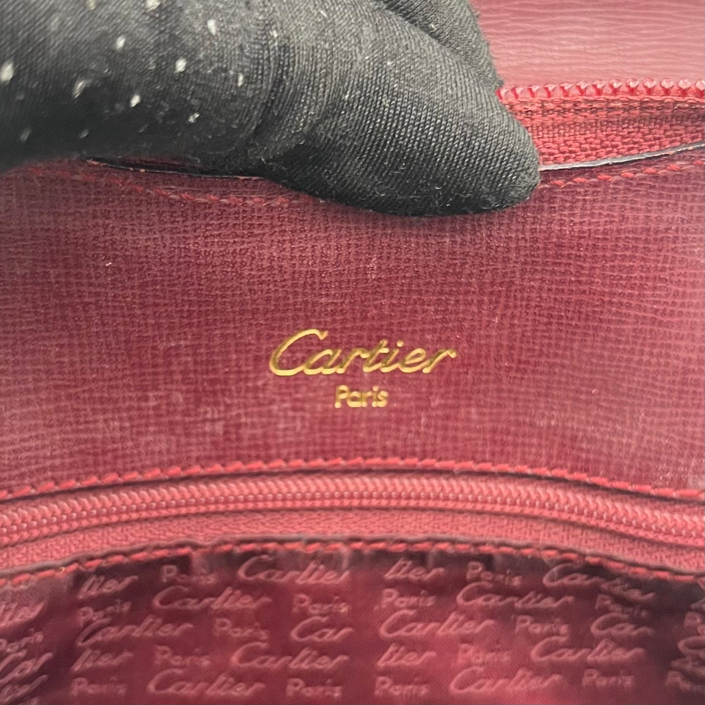 Cartier Paris Burgundy Twist Lock Small Backpack