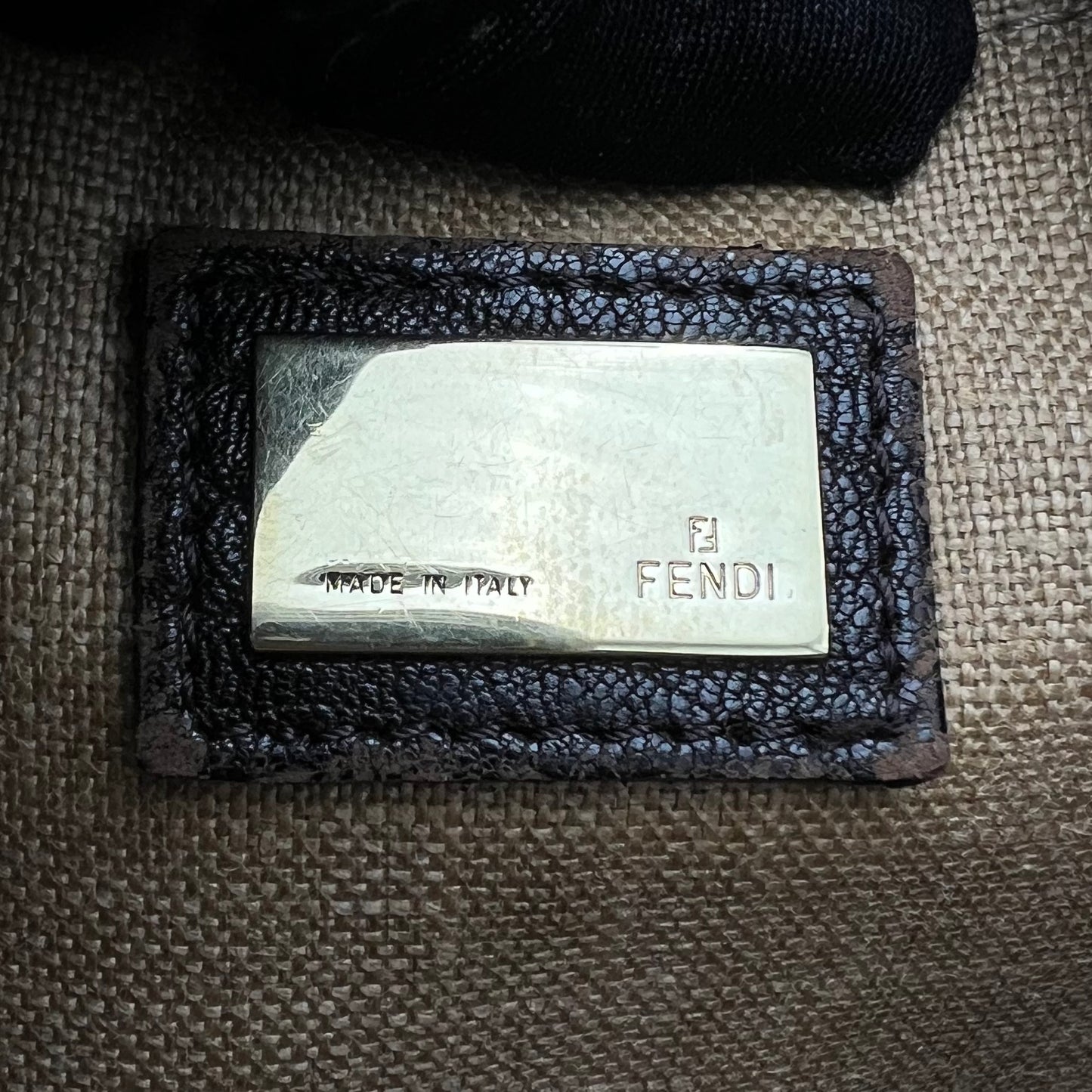 Fendi Tobacco Zucca Spy Hobo Shoulder Bag
