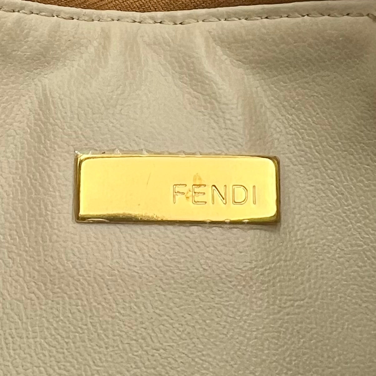Fendi Brown Coated Zucchino Pochette
