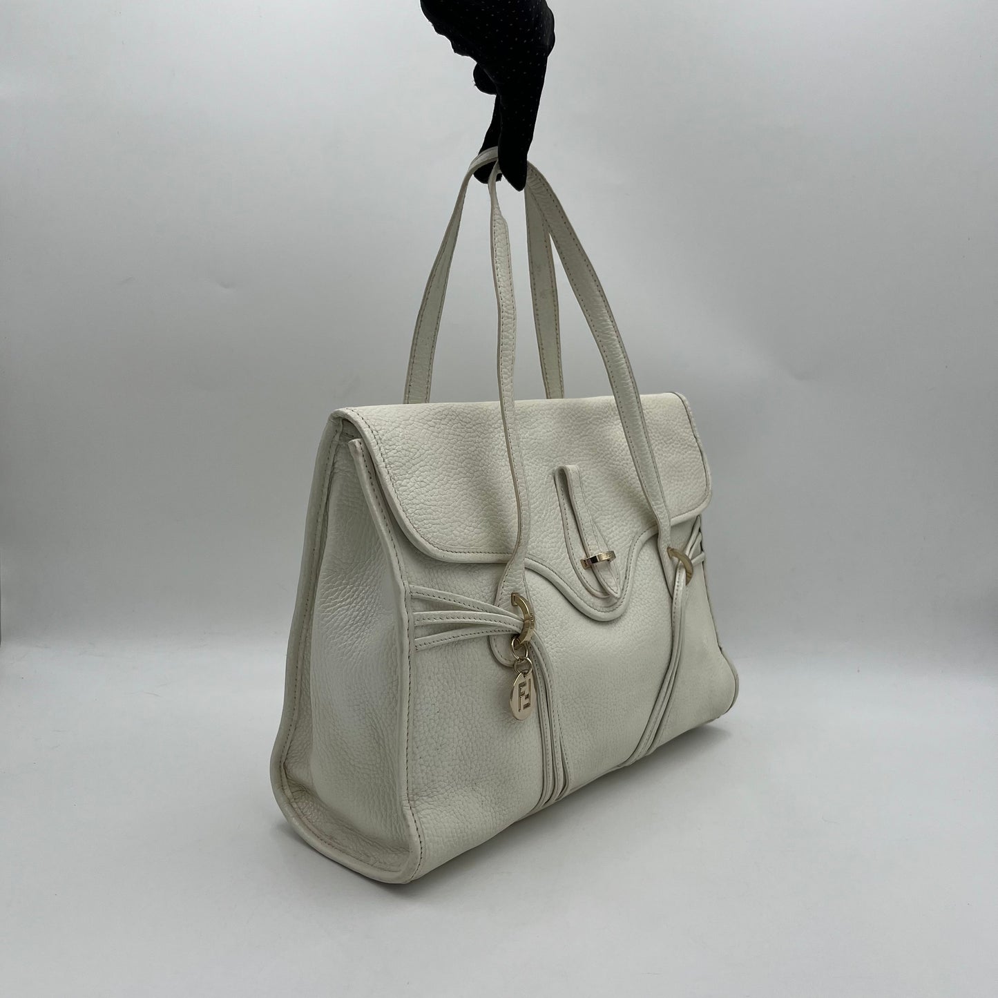 Fendi White Leather Handbag
