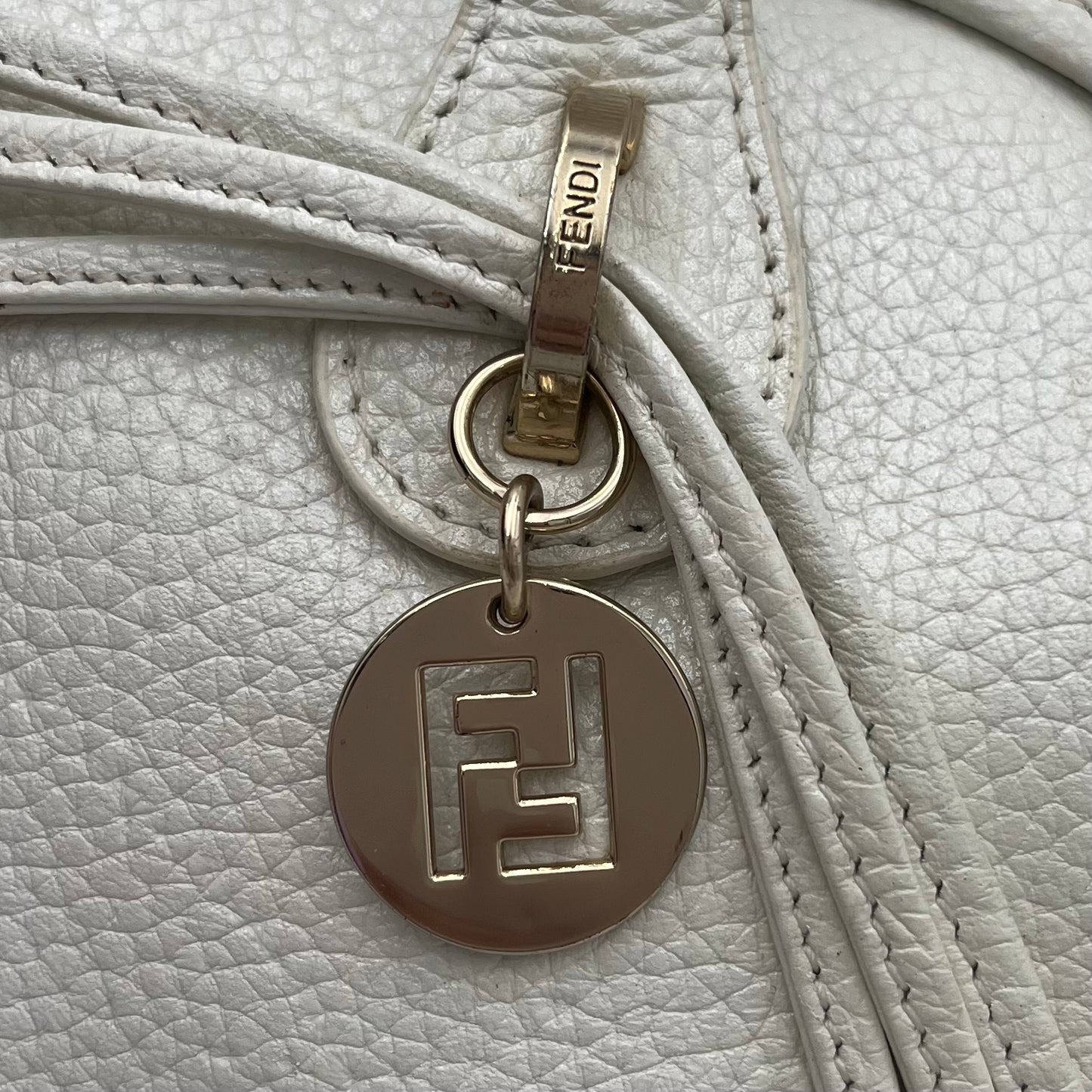 Fendi White Leather Handbag