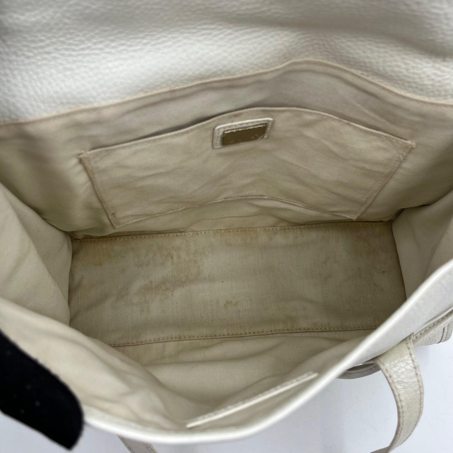 Fendi White Leather Handbag