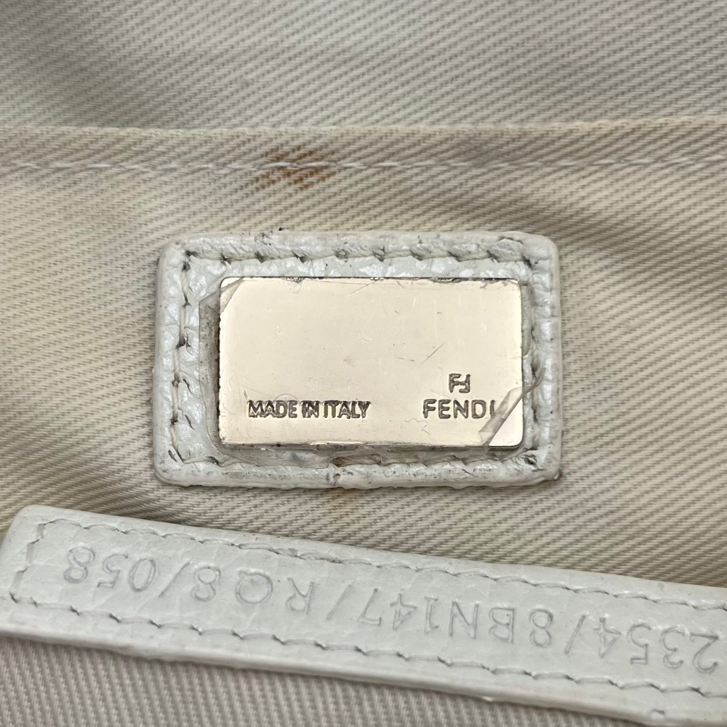 Fendi White Leather Handbag