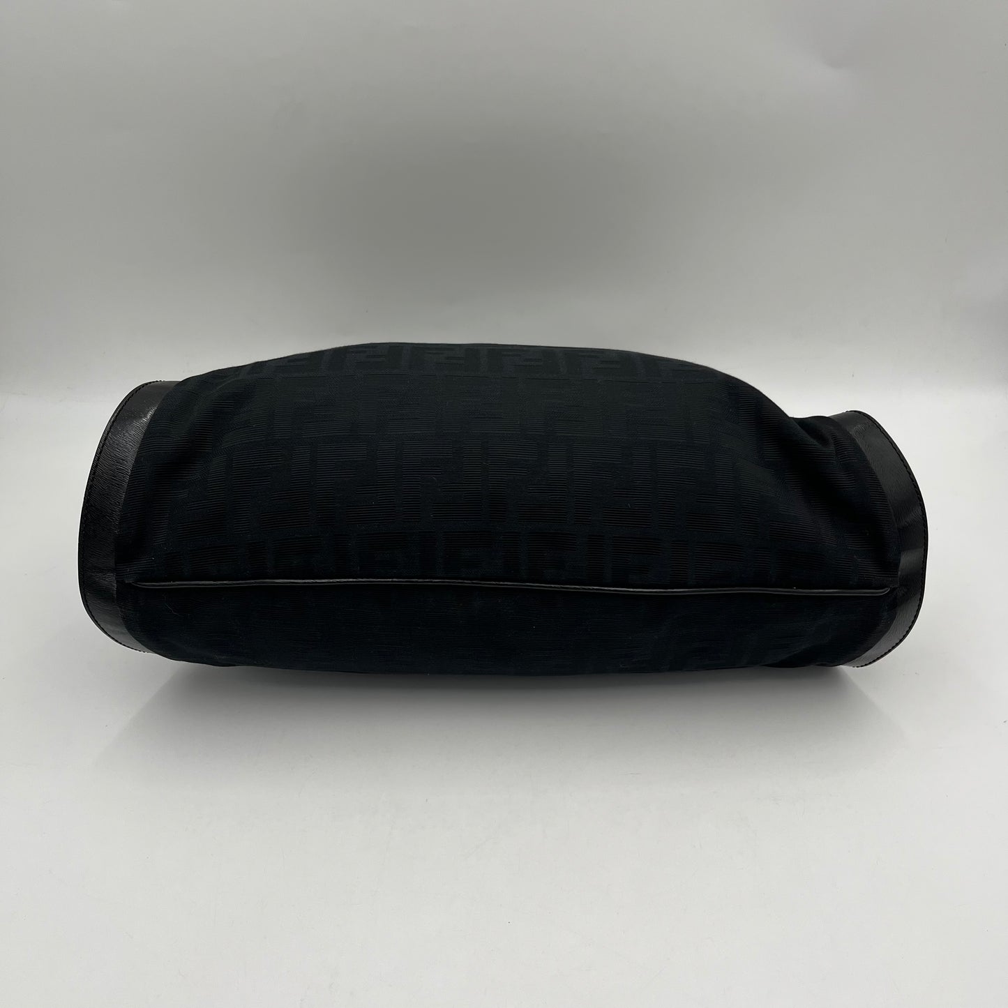 Fendi Black Zucca Chef Large Shoulder Bag