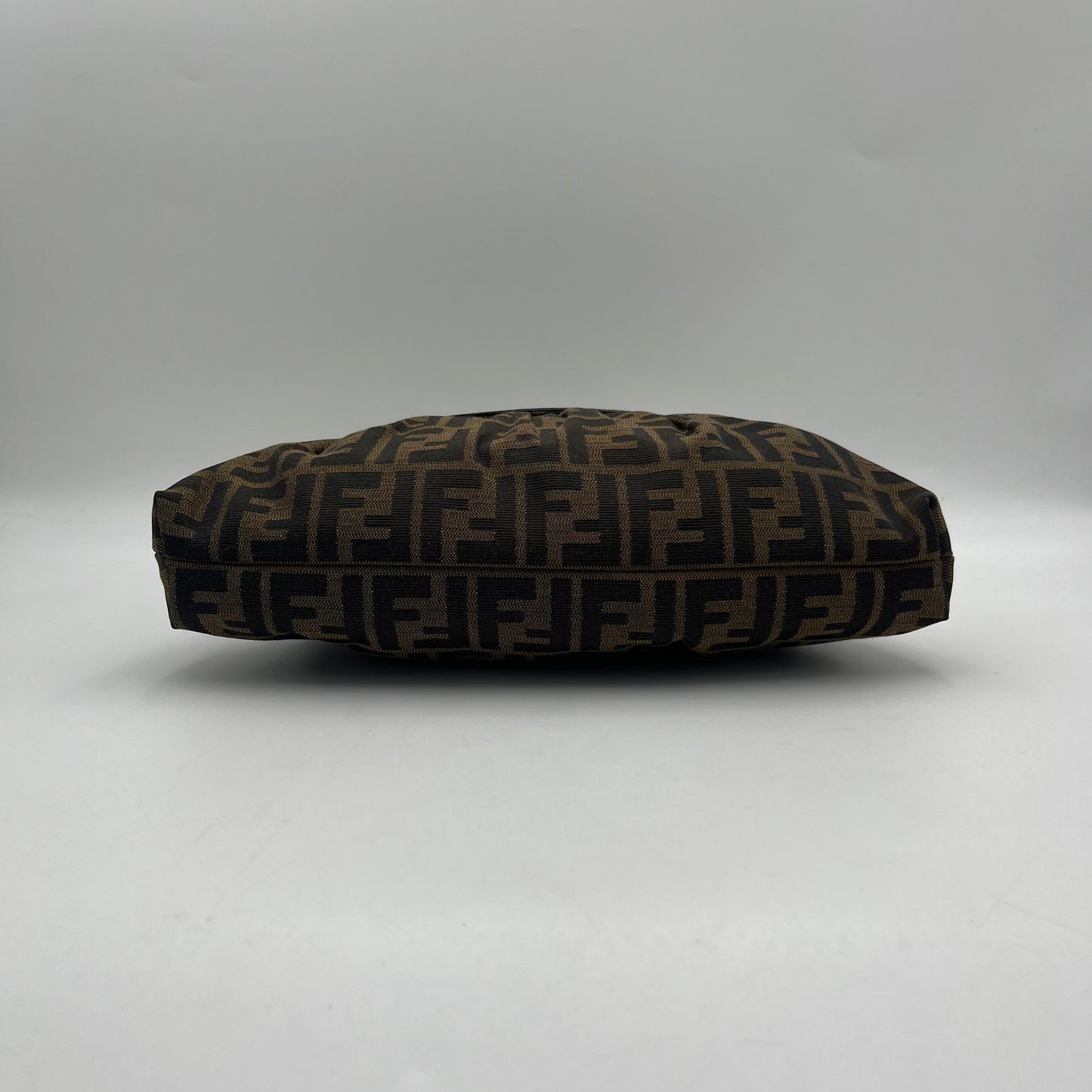 Fendi Tobacco Zucca Zip Flap Mini Baguette