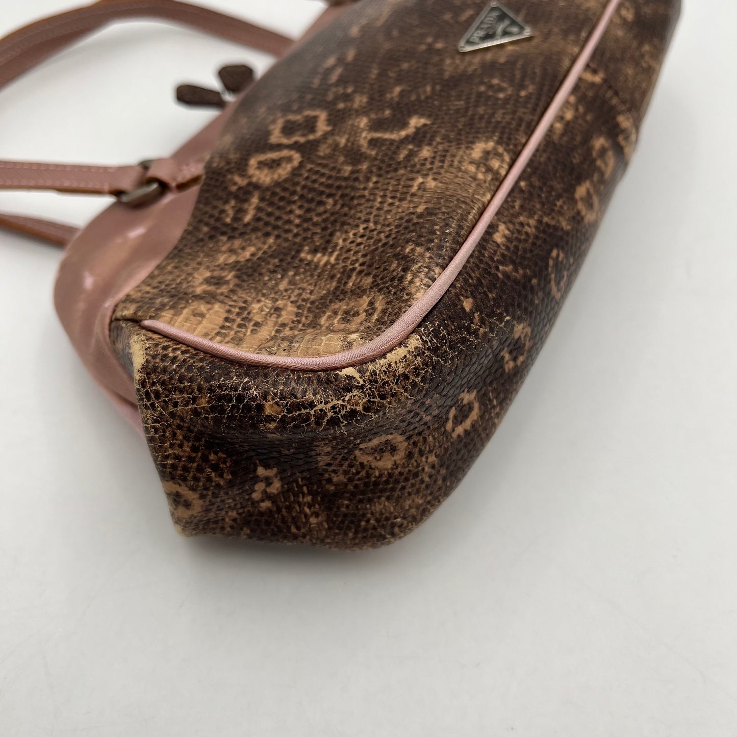 Prada Sera Lizard Skin Kisslock Bag