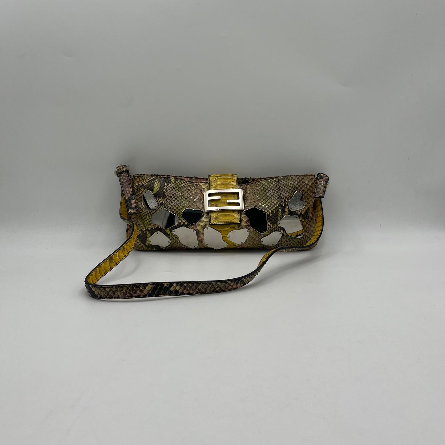 Fendi Multicolor Python Mirror Bag