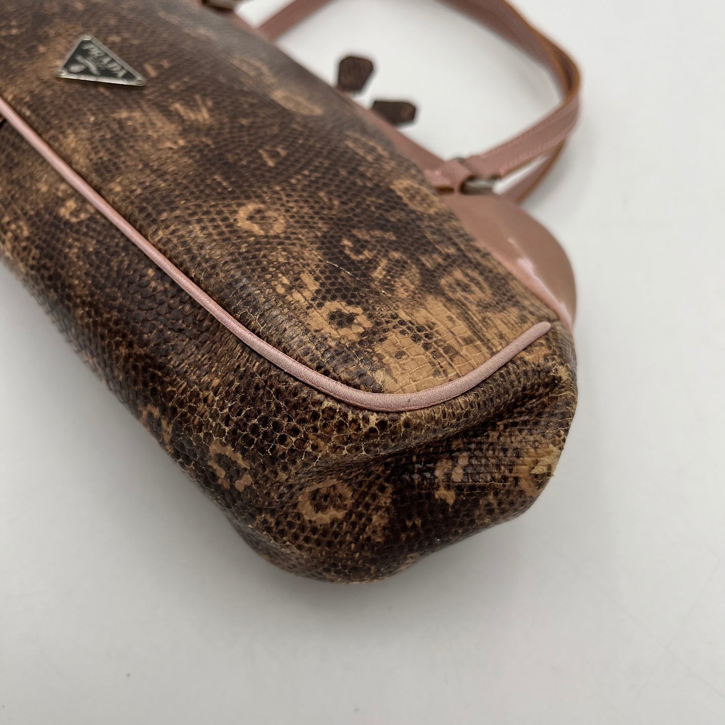 Prada Sera Lizard Skin Kisslock Bag
