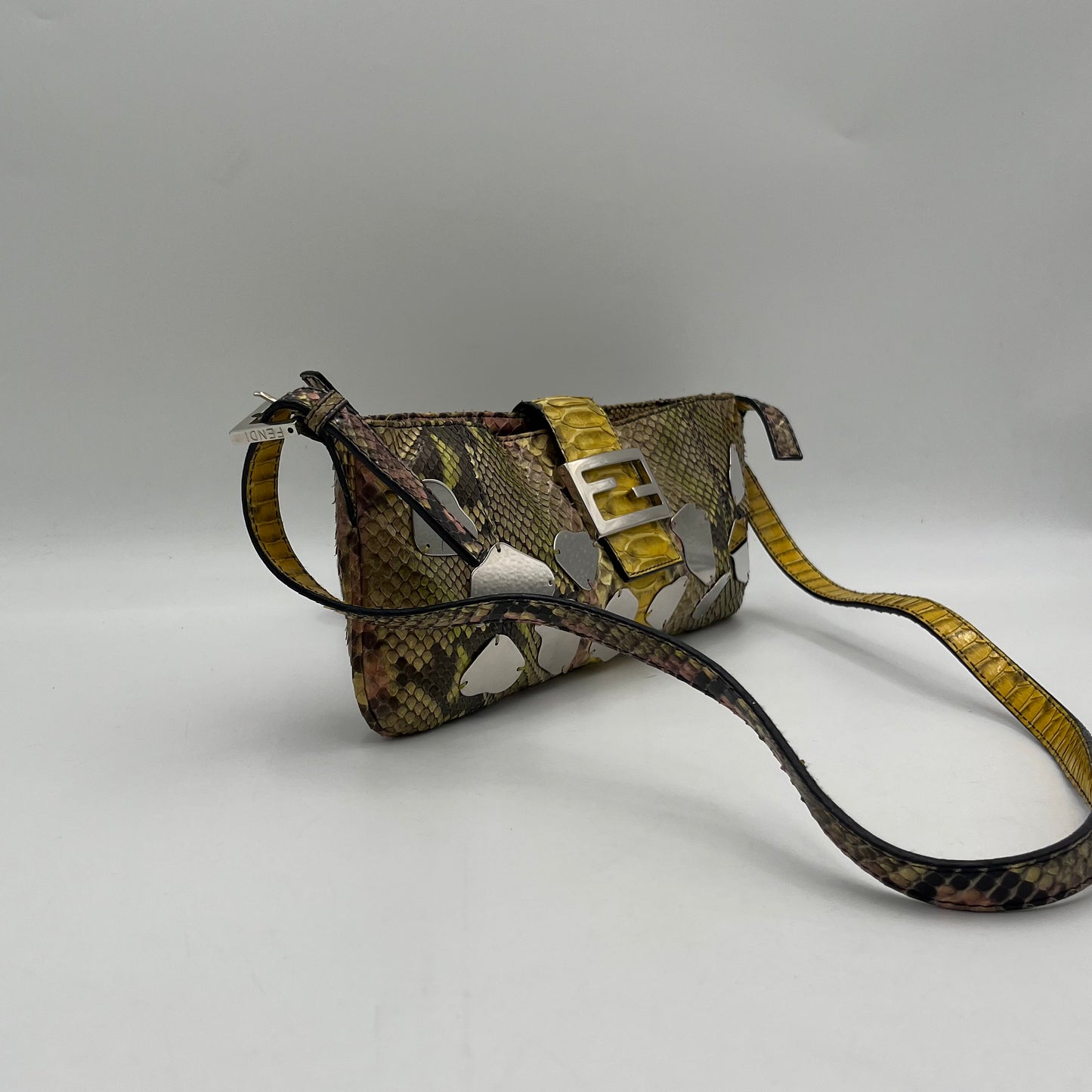 Fendi Multicolor Python Mirror Bag