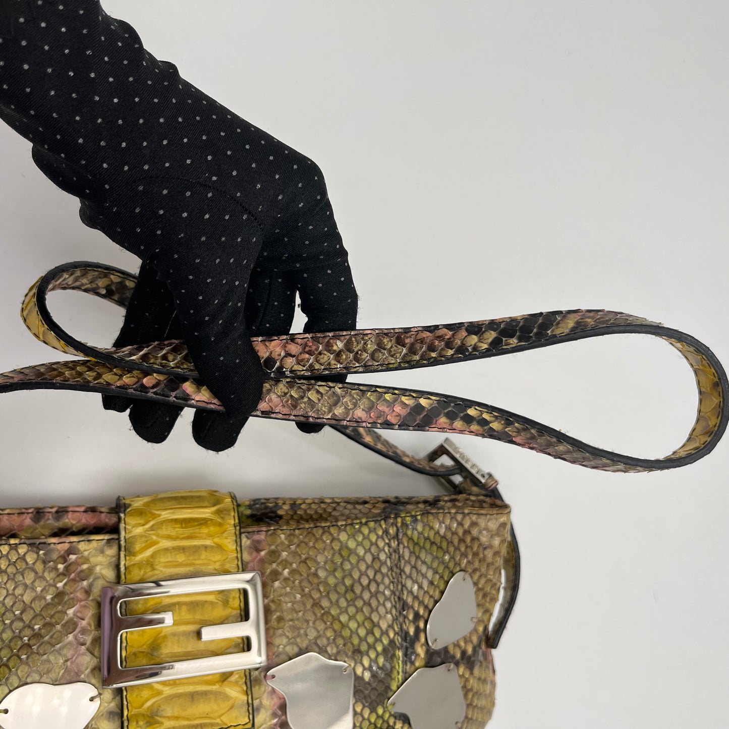 Fendi Multicolor Python Mirror Bag