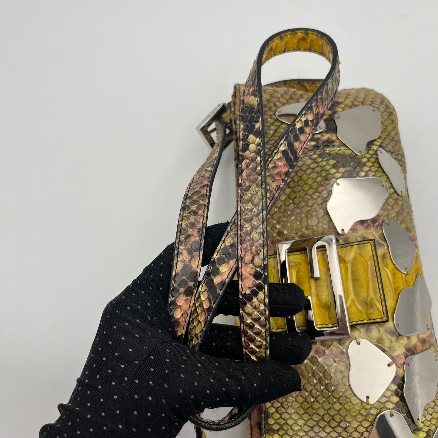 Fendi Multicolor Python Mirror Bag