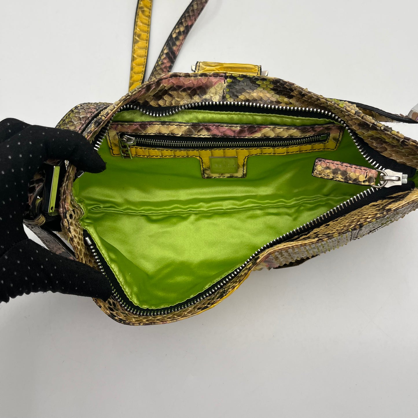Fendi Multicolor Python Mirror Bag