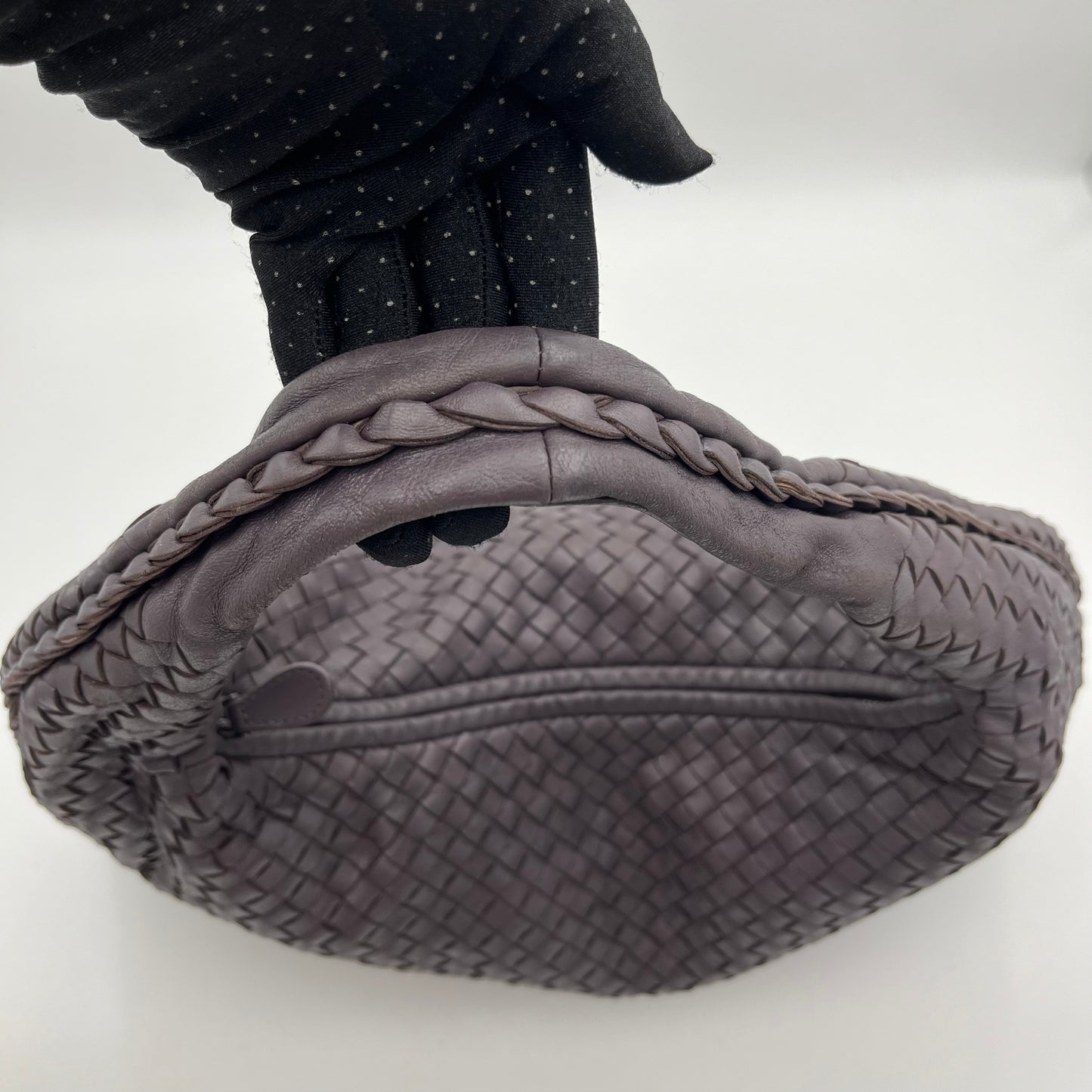 Bottega Veneta Plum Intrecciato Hobo Bag