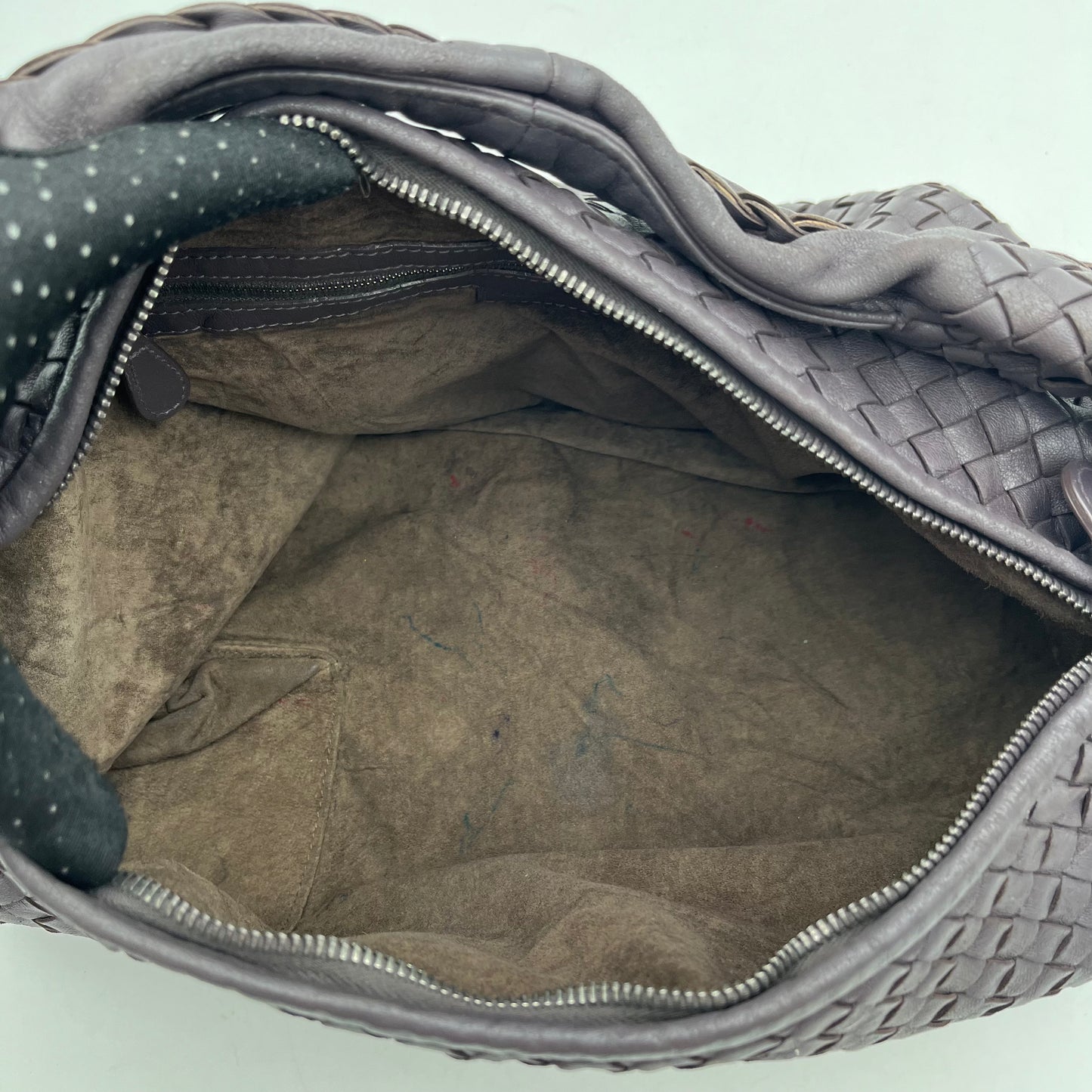 Bottega Veneta Plum Intrecciato Hobo Bag