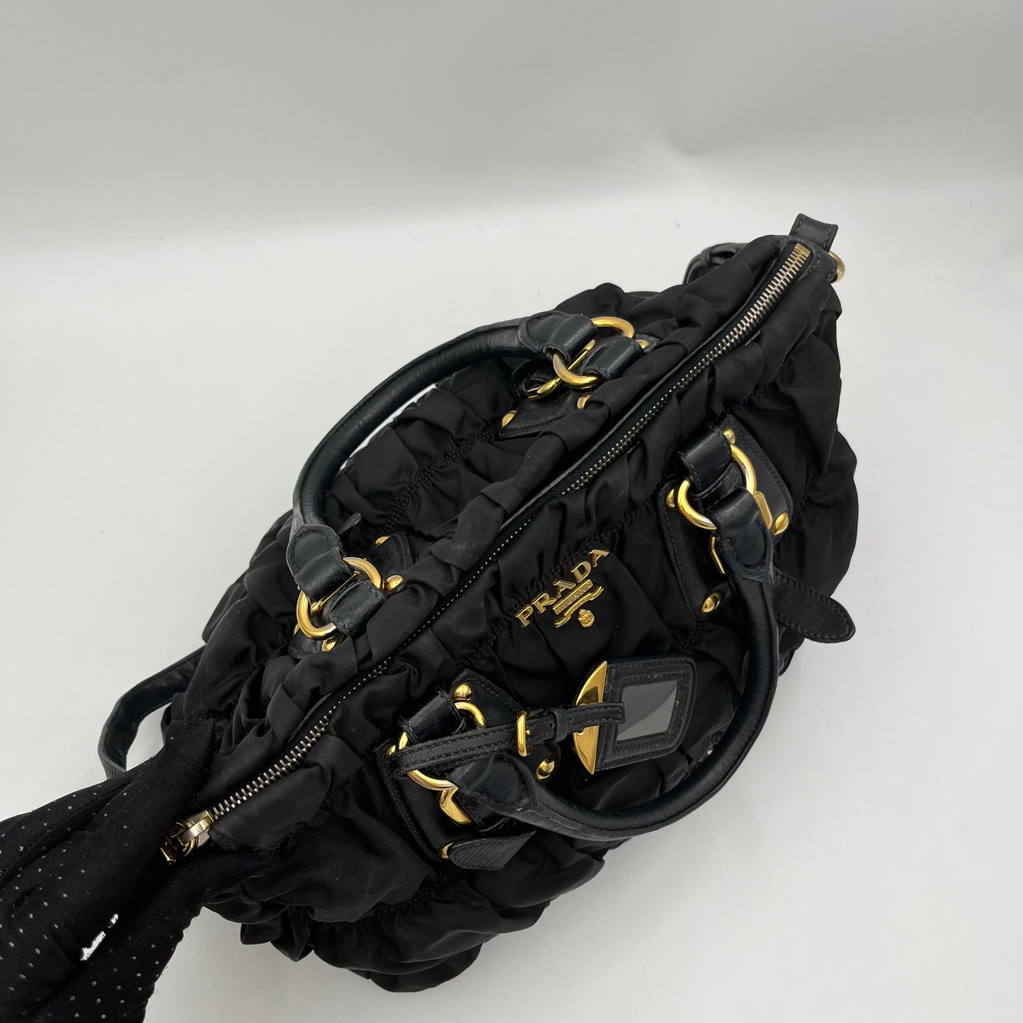 Prada Black Tessuto Gaufre Two-Way Bag