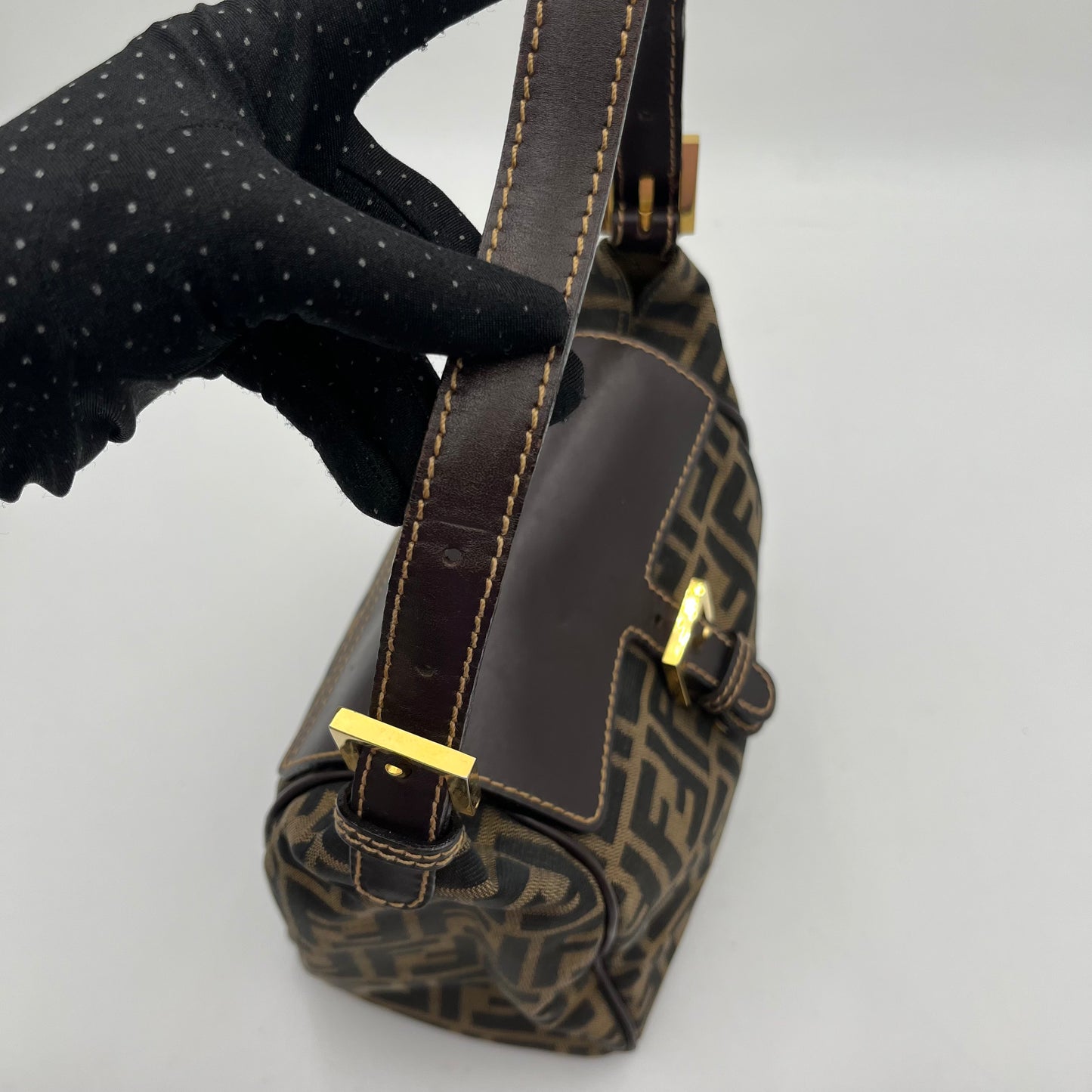 Fendi Tobacco Zucca Hobo Zucca Shoulder Bag