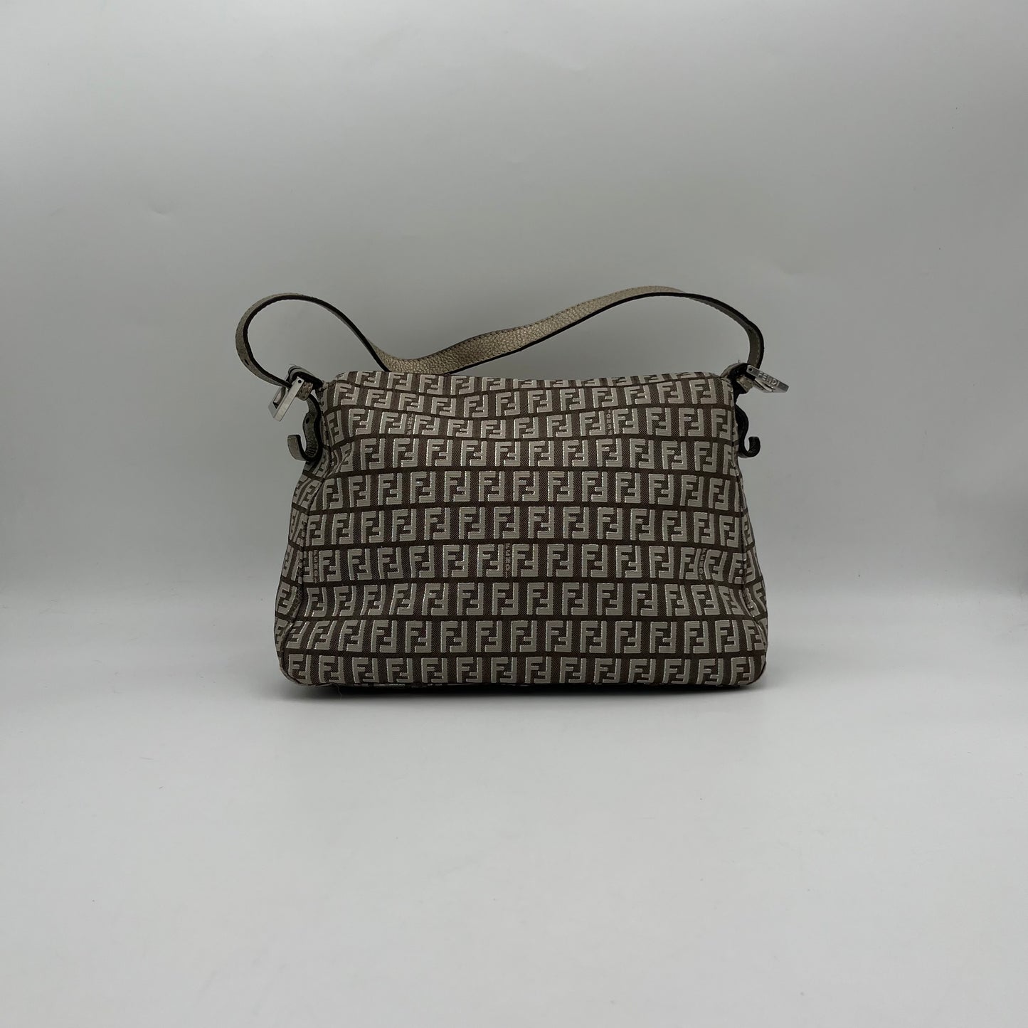 Fendi Gray Metallic Zucchino Mamma Baguette