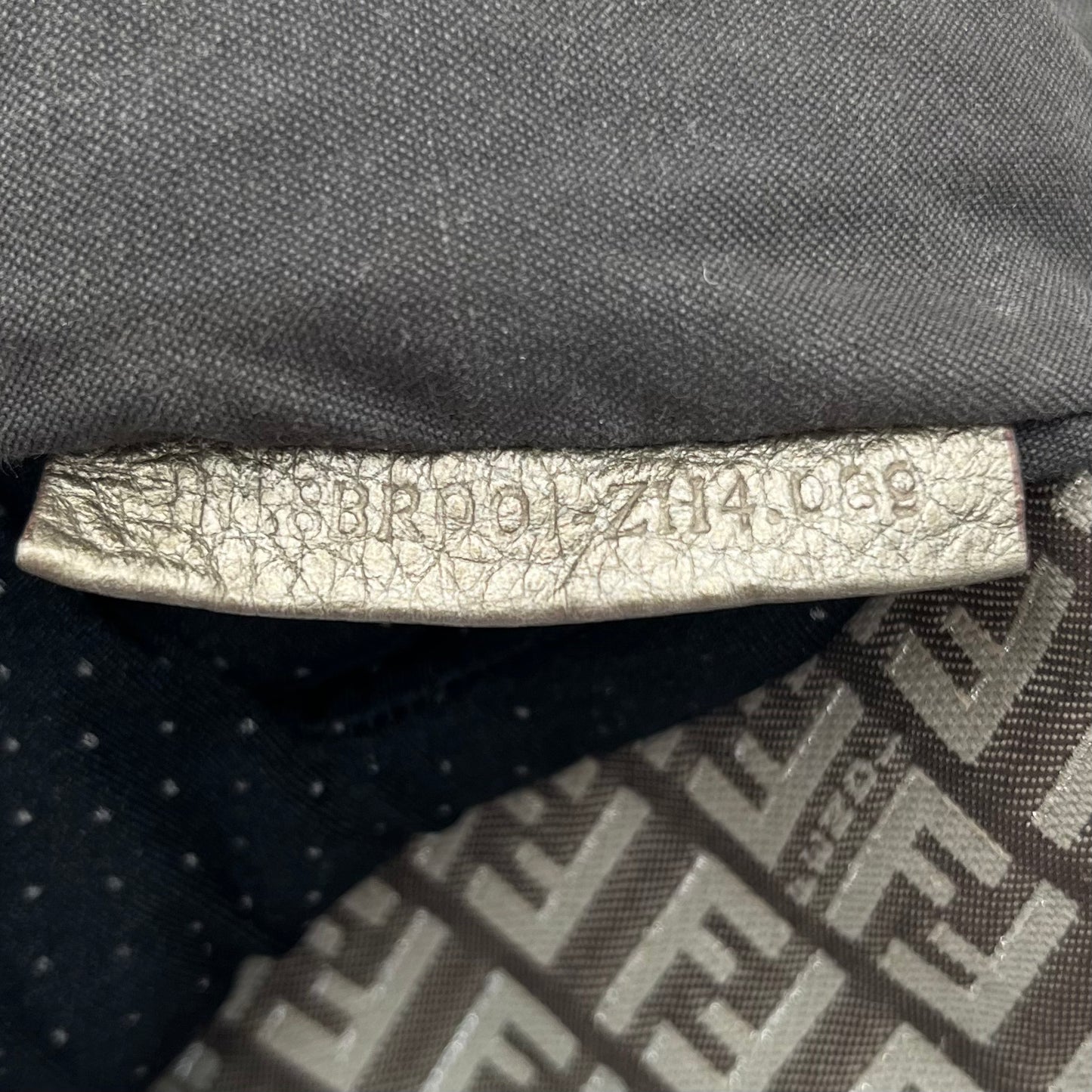 Fendi Gray Metallic Zucchino Mamma Baguette