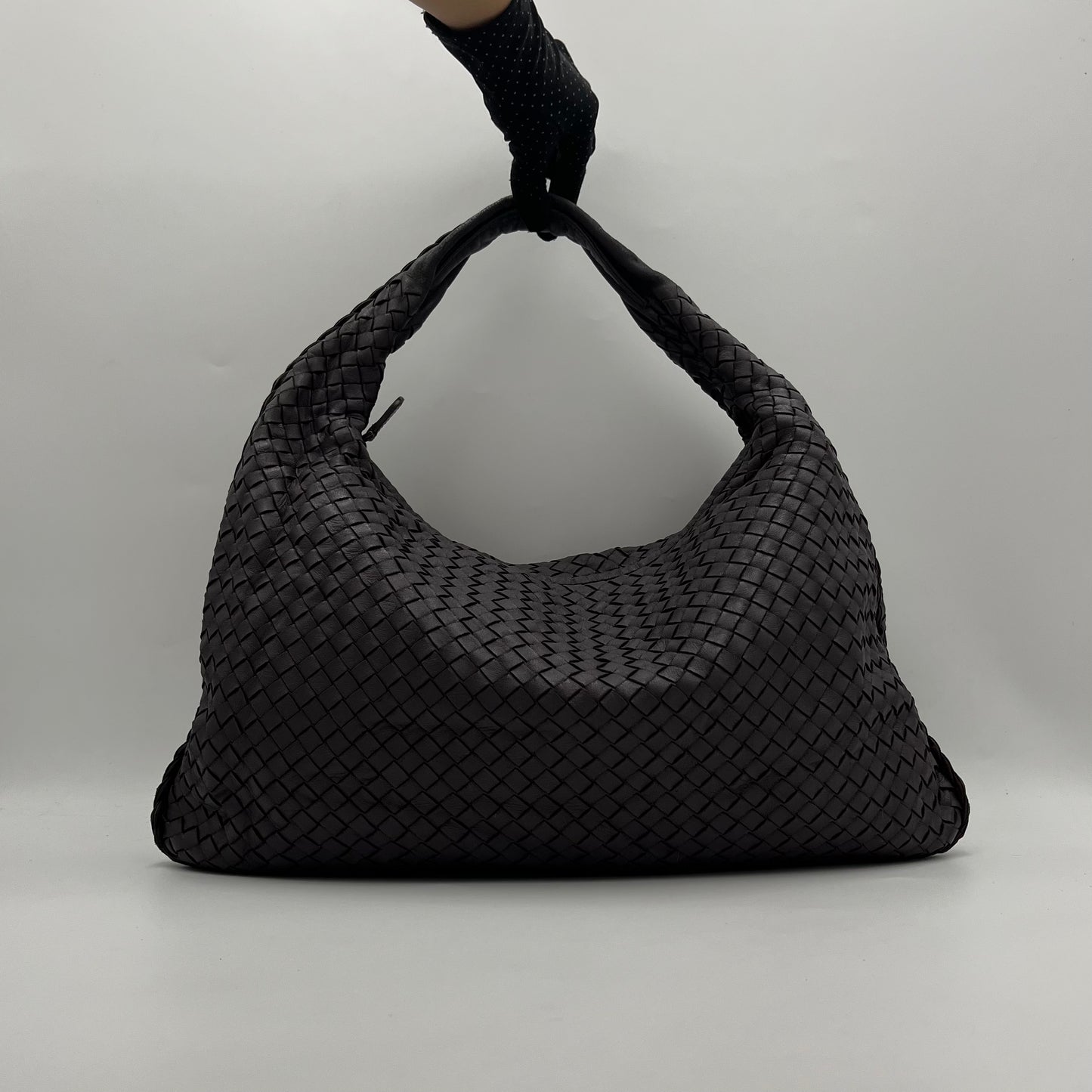 Bottega Veneta Plum Intrecciato Hobo Bag