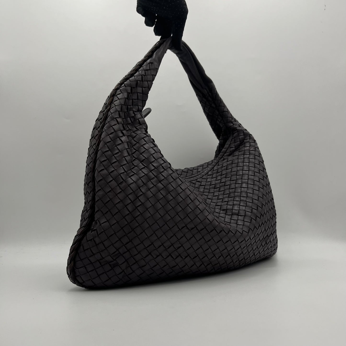Bottega Veneta Plum Intrecciato Hobo Bag