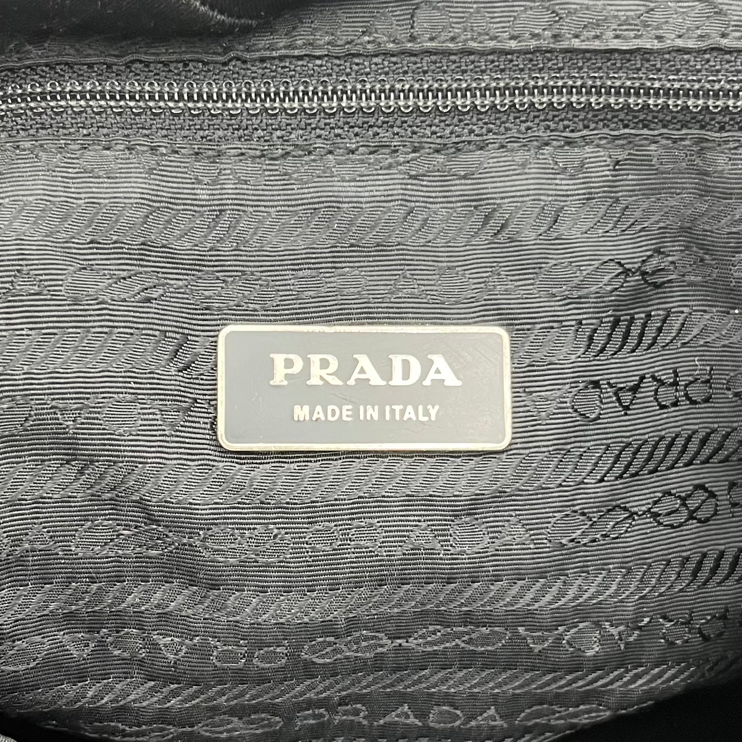 Prada Black Nylon x Leather Medium Backpack