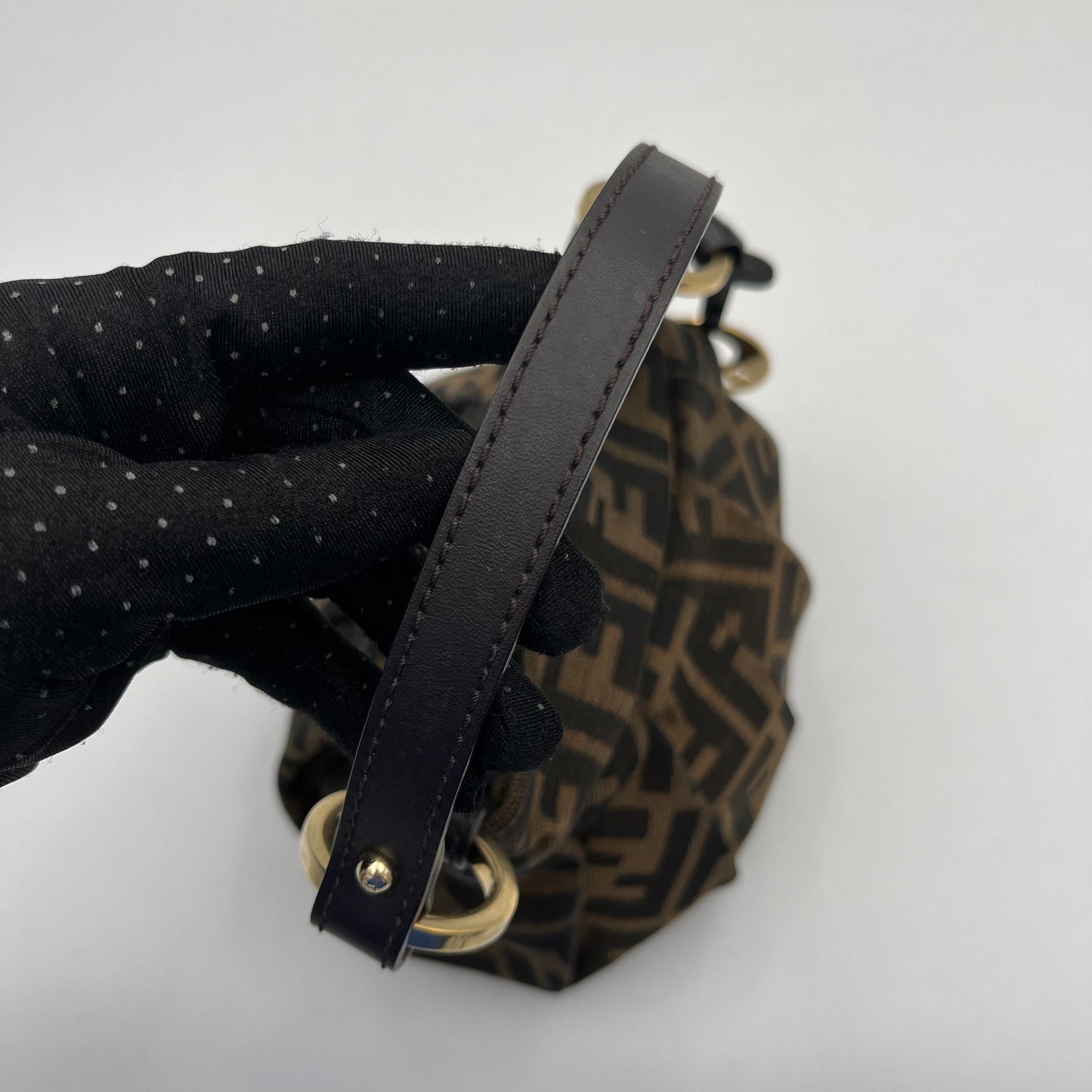 Fendi Tobacco Zucca Mini Chef Handbag