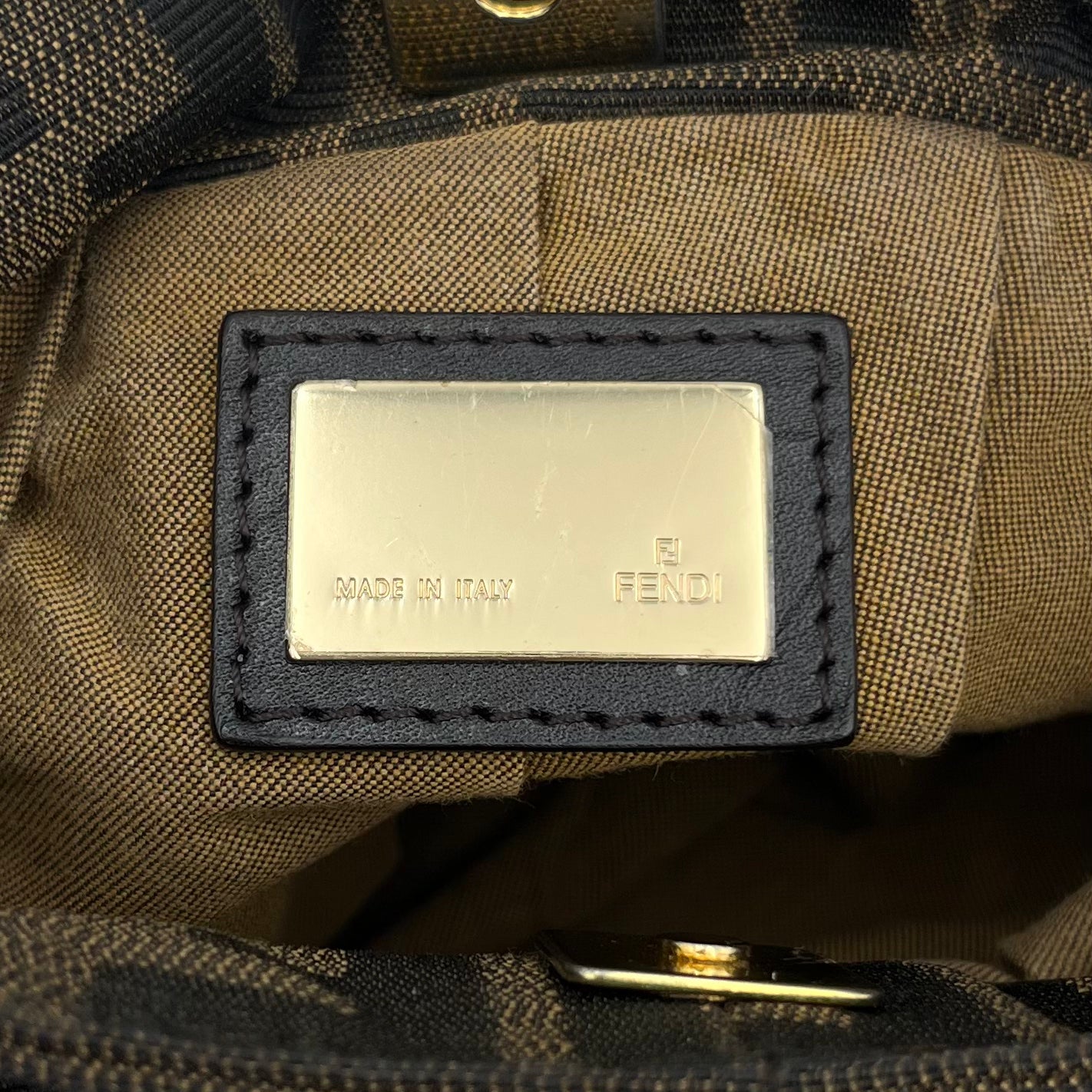 Fendi Tobacco Zucca Mini Chef Handbag