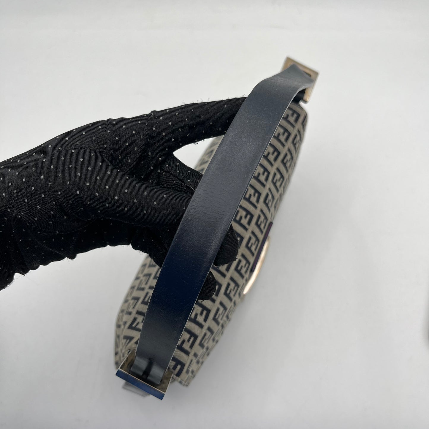 Fendi Dark Blue Zucchino Baguette