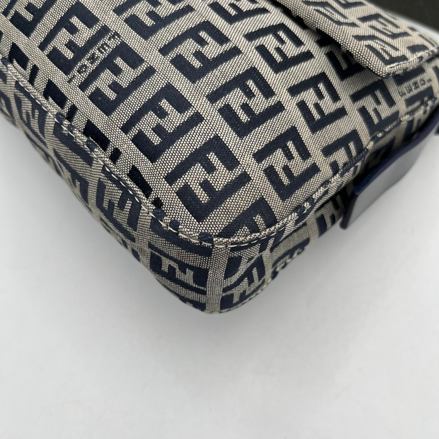 Fendi Dark Blue Zucchino Baguette