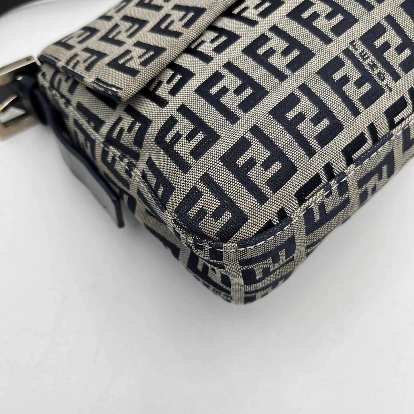 Fendi Dark Blue Zucchino Baguette