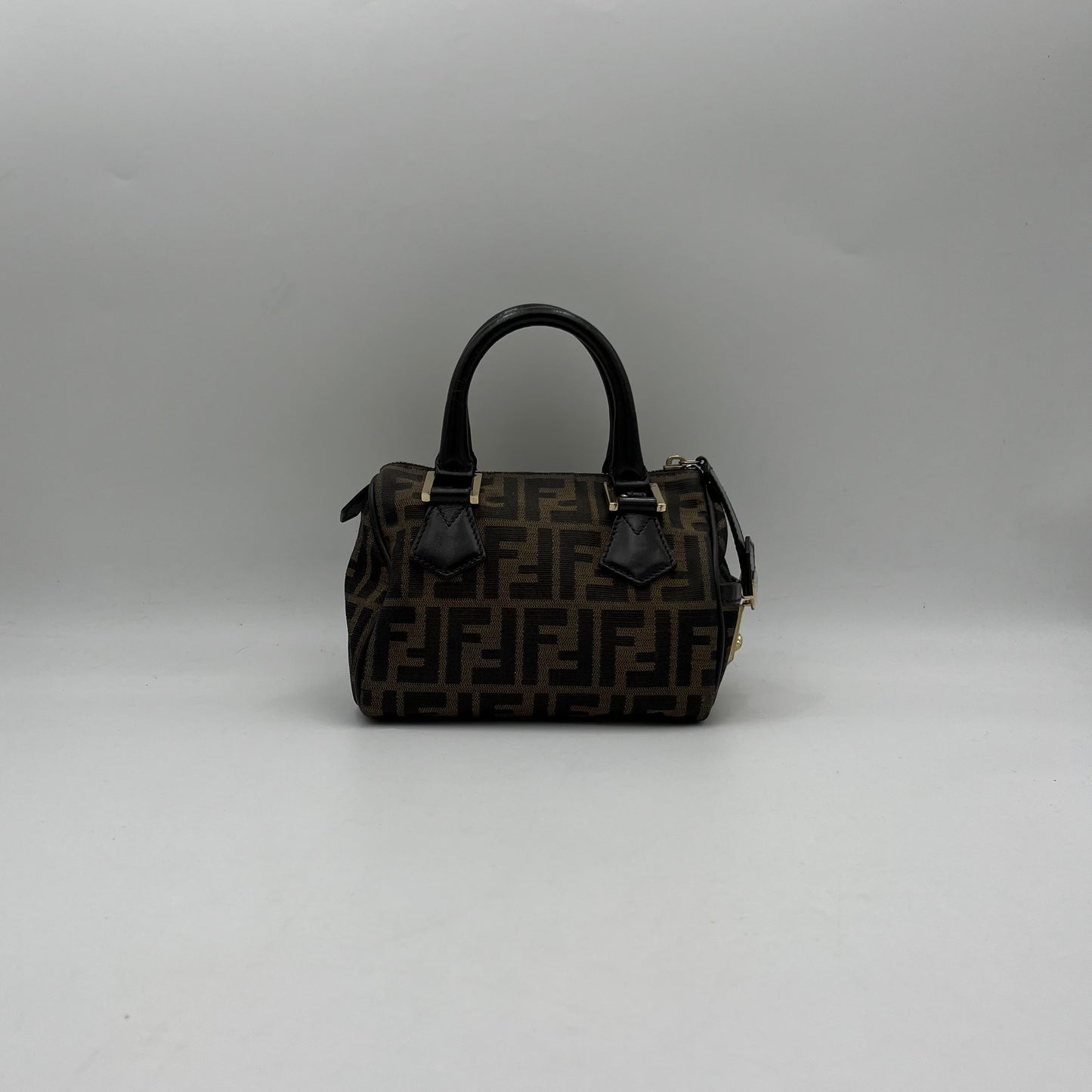 Fendi Tobacco Zucca Mini Boston