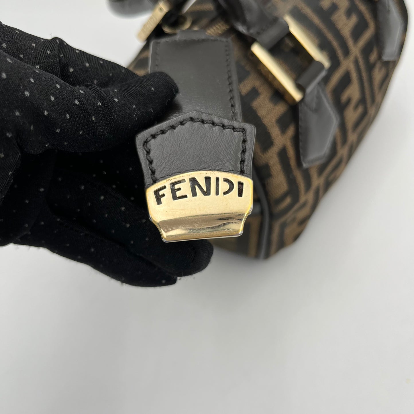 Fendi Tobacco Zucca Mini Boston