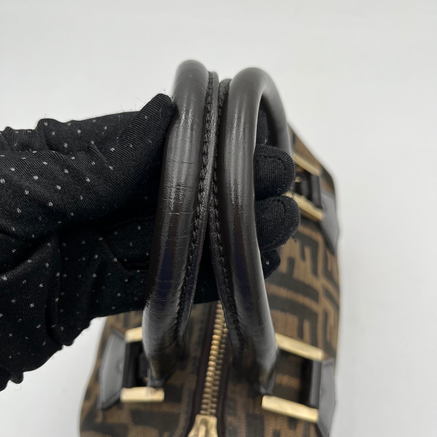 Fendi Tobacco Zucca Mini Boston
