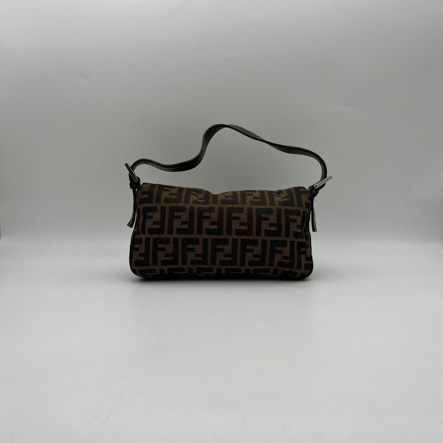 Fendi Brown Zucchino Mamma Baguette GHW
