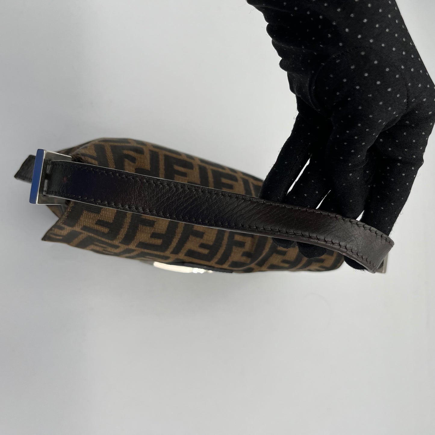 Fendi Brown Zucchino Mamma Baguette GHW