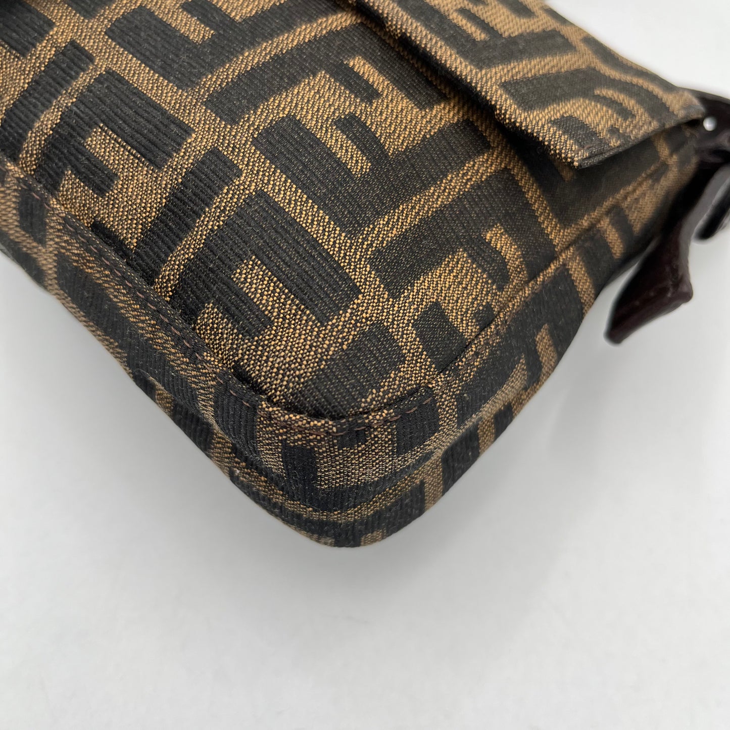 Fendi Brown Zucchino Mamma Baguette GHW