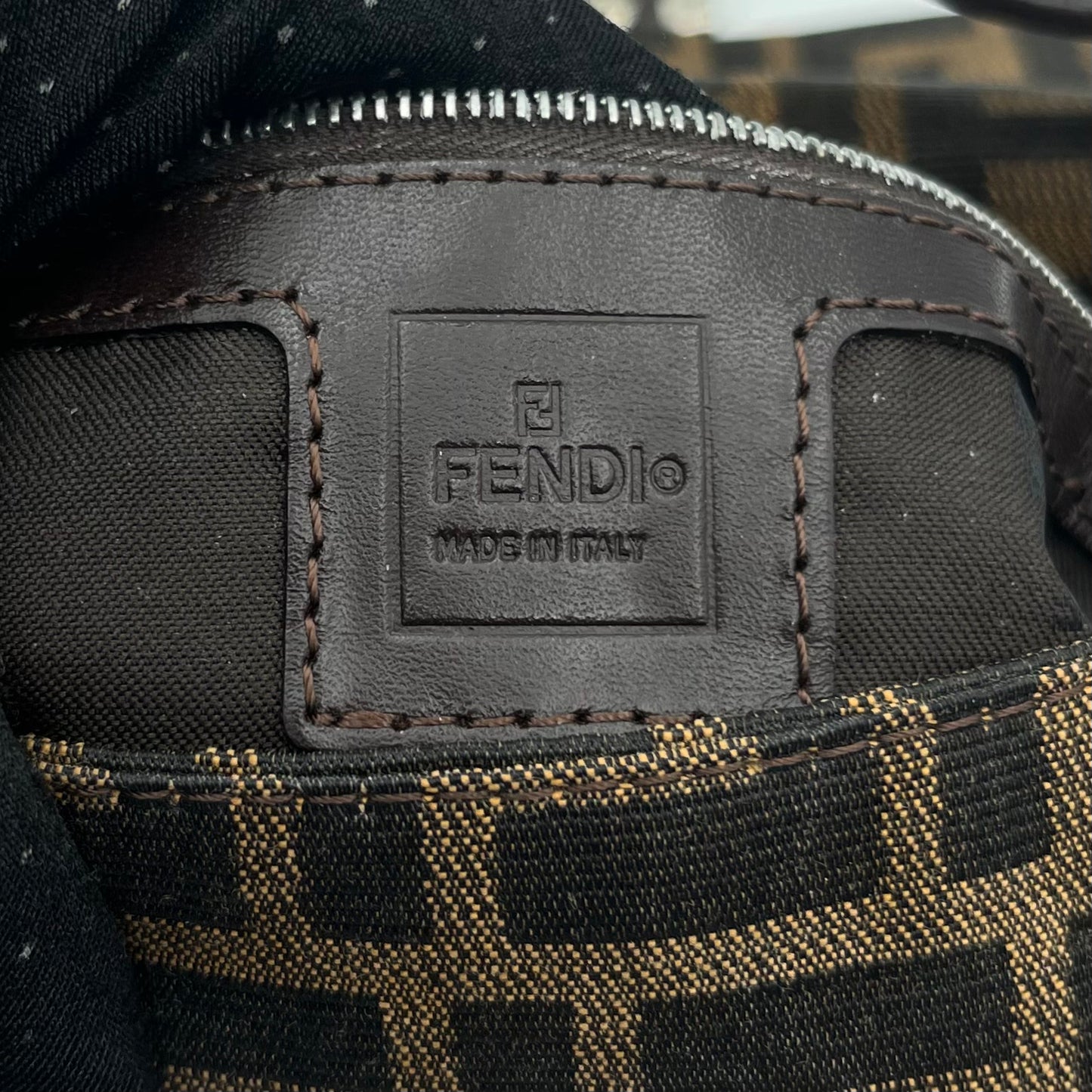 Fendi Brown Zucchino Mamma Baguette GHW