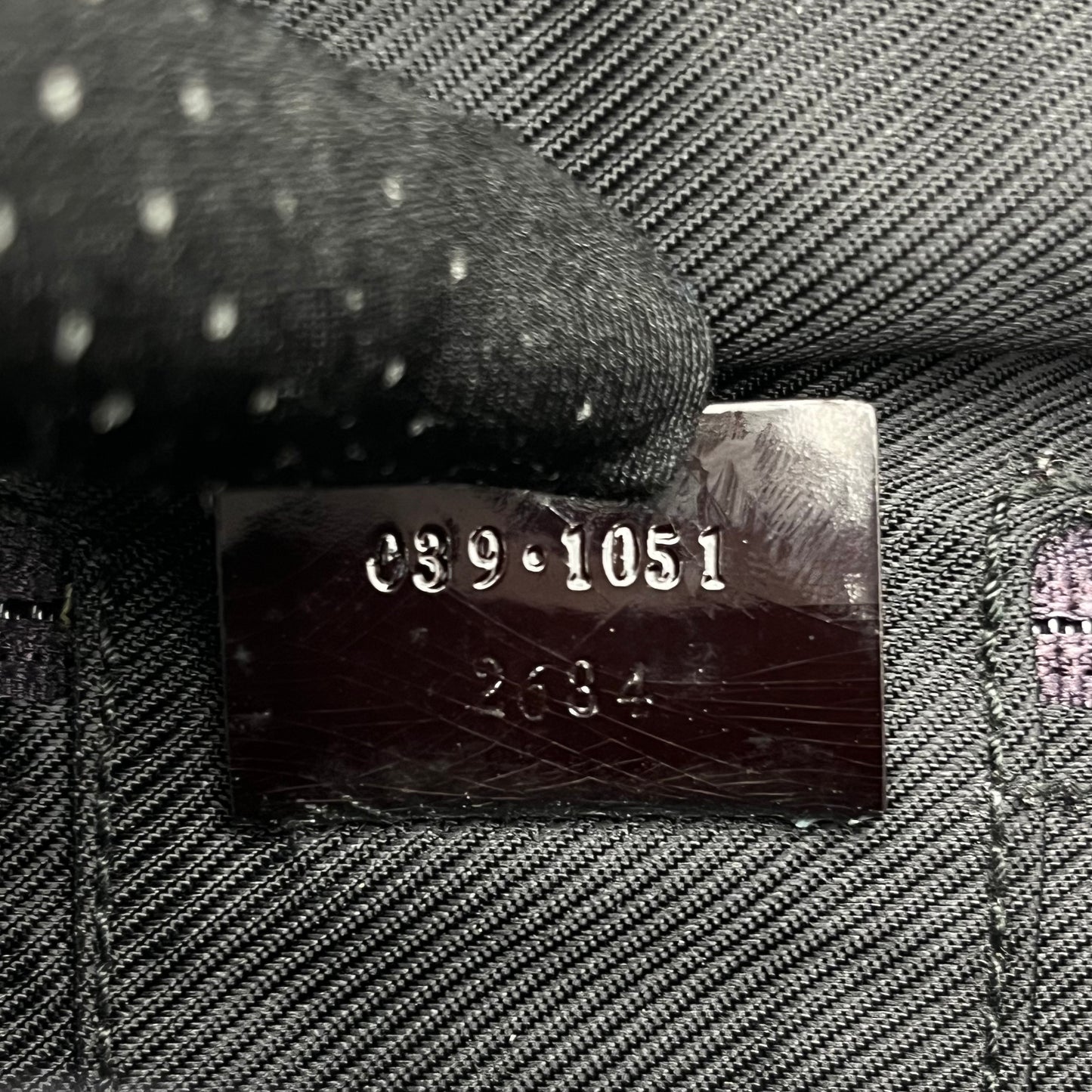 Gucci Monogram Canvas Patent Leather Mini Vanity Handbag