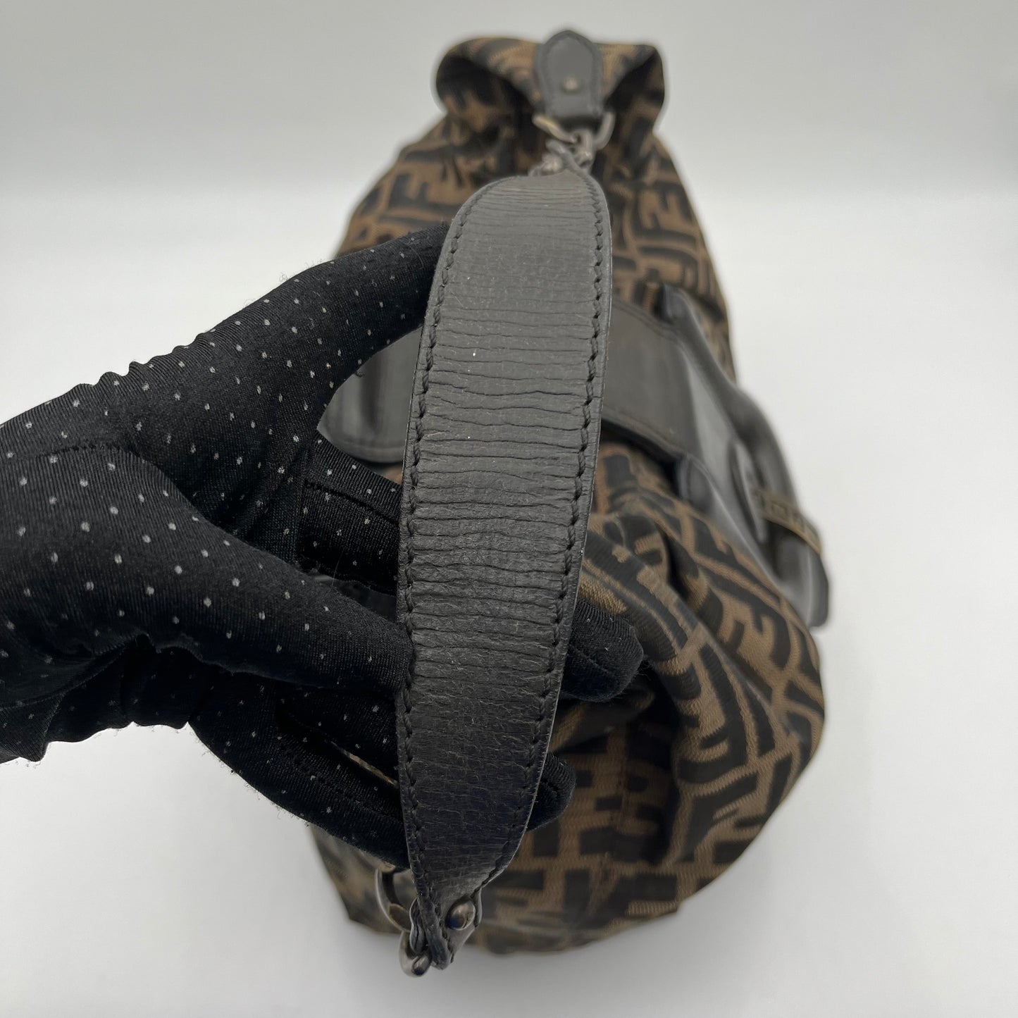 Fendi Tobacco Zucca Borsa Hobo Shoulder Bag