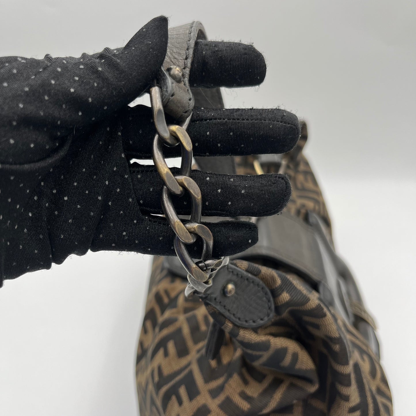 Fendi Tobacco Zucca Borsa Hobo Shoulder Bag