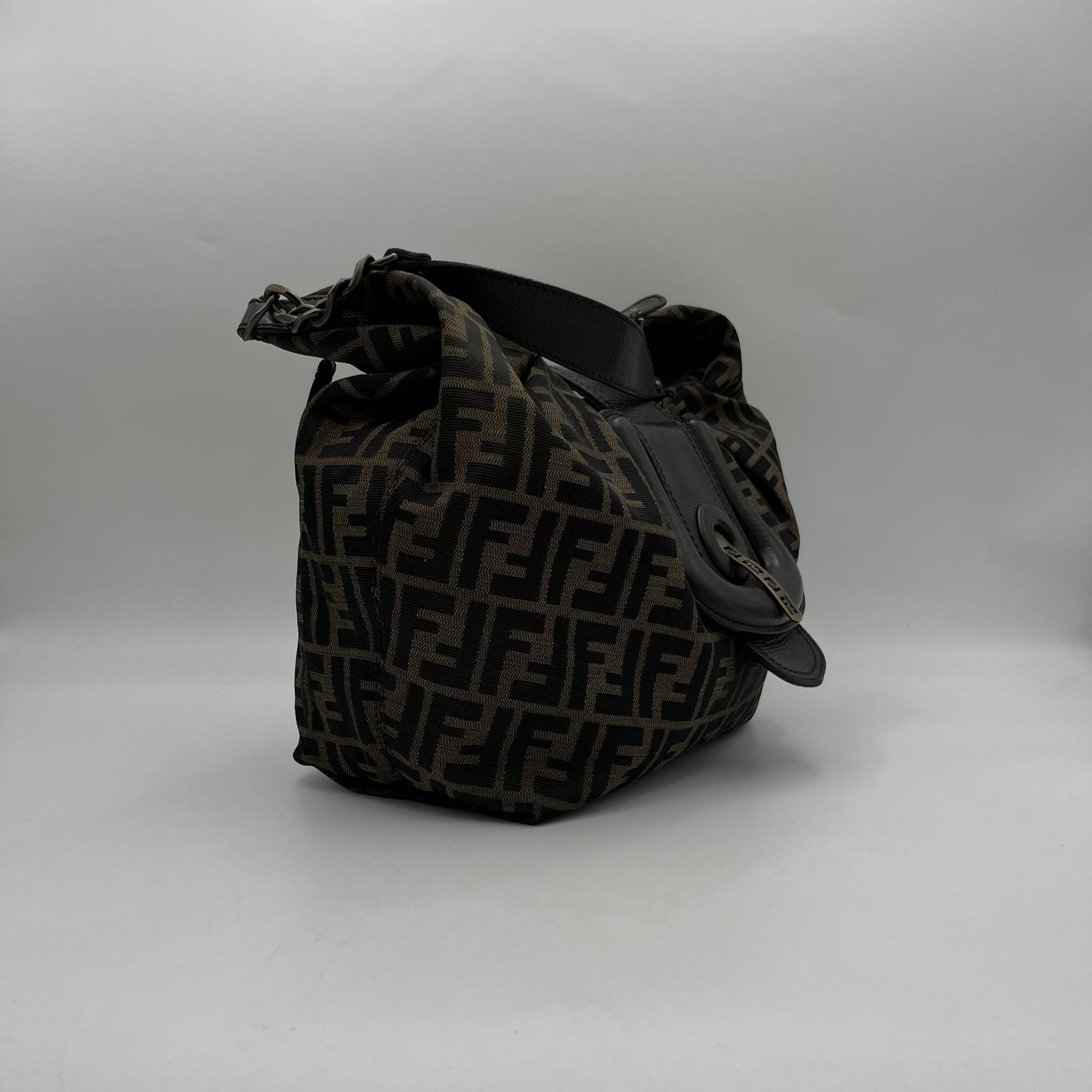 Fendi Tobacco Zucca Borsa Hobo Shoulder Bag
