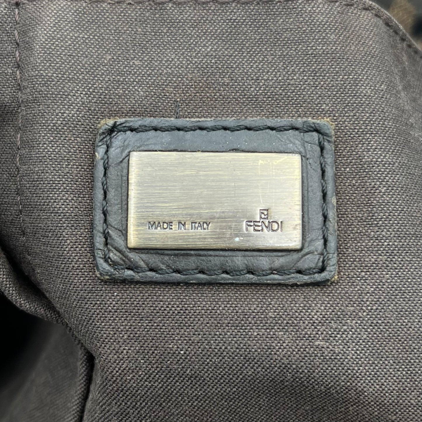 Fendi Tobacco Zucca Borsa Hobo Shoulder Bag