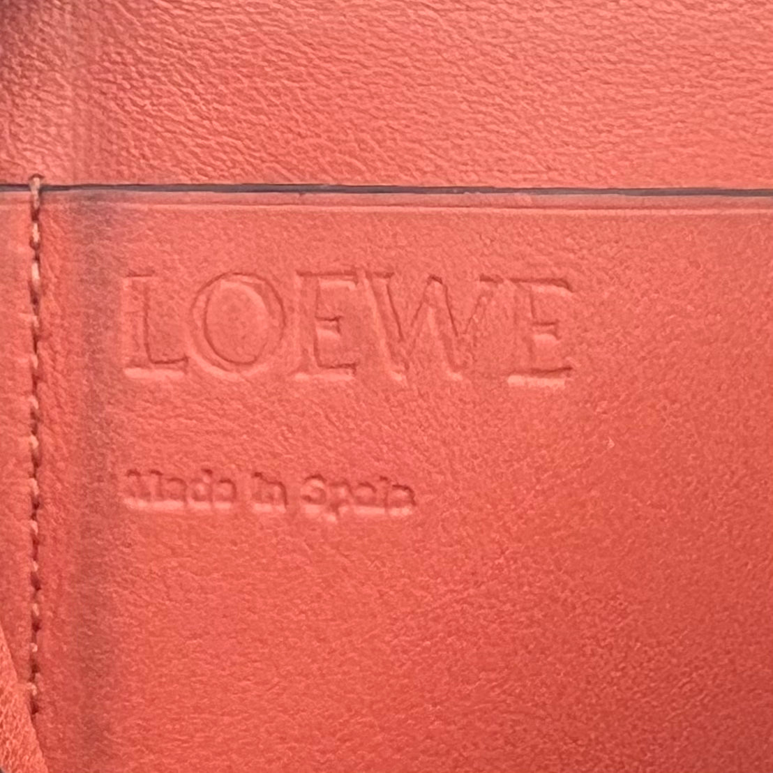 Loewe Neutral Leather Anagram Mini Trifold Wallet