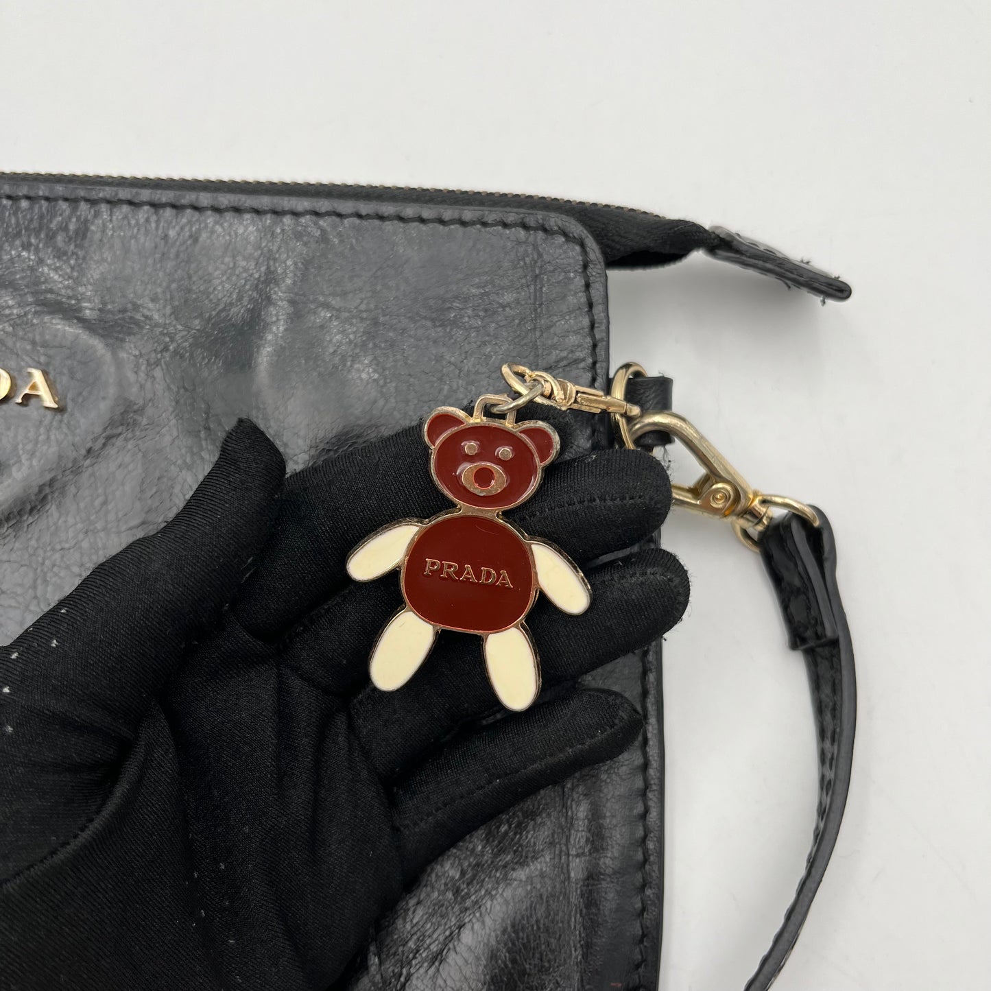 Prada Black Leather Pochette