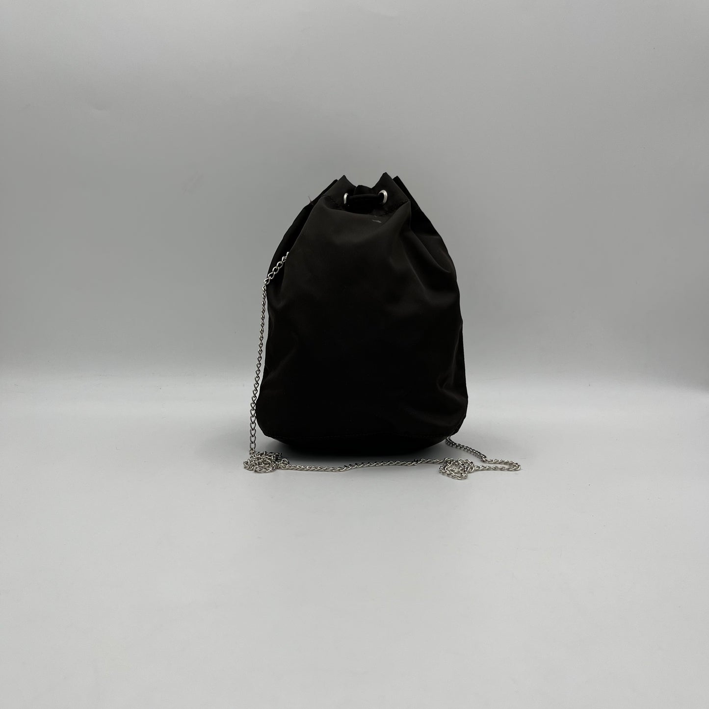 Prada Dark Brown Nylon Mini Bucket