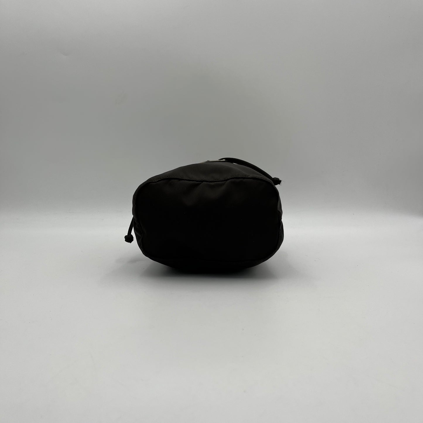 Prada Dark Brown Nylon Mini Bucket